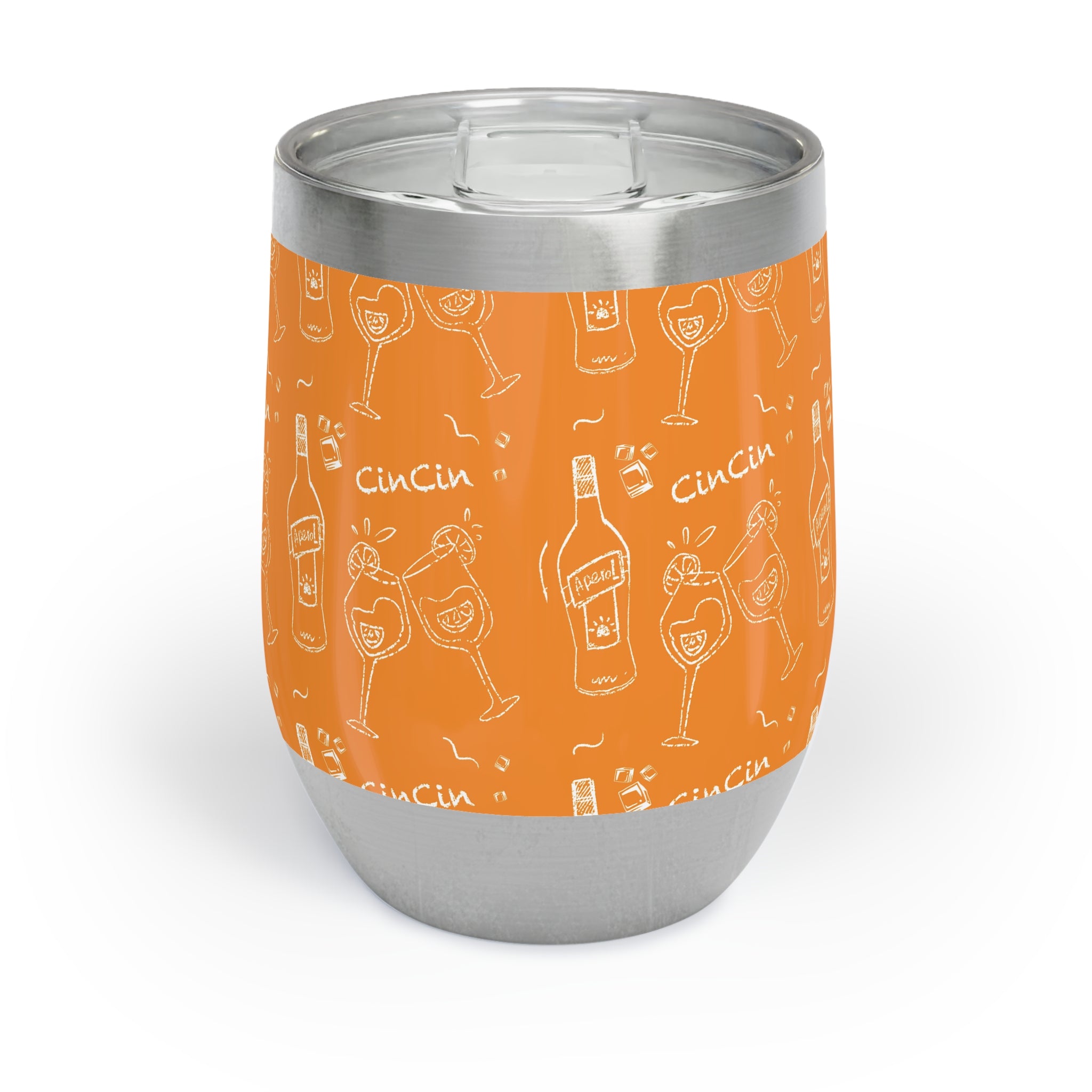 Cin Cin Cocktail Wine Tumbler — Orange Aperol Inspired Design