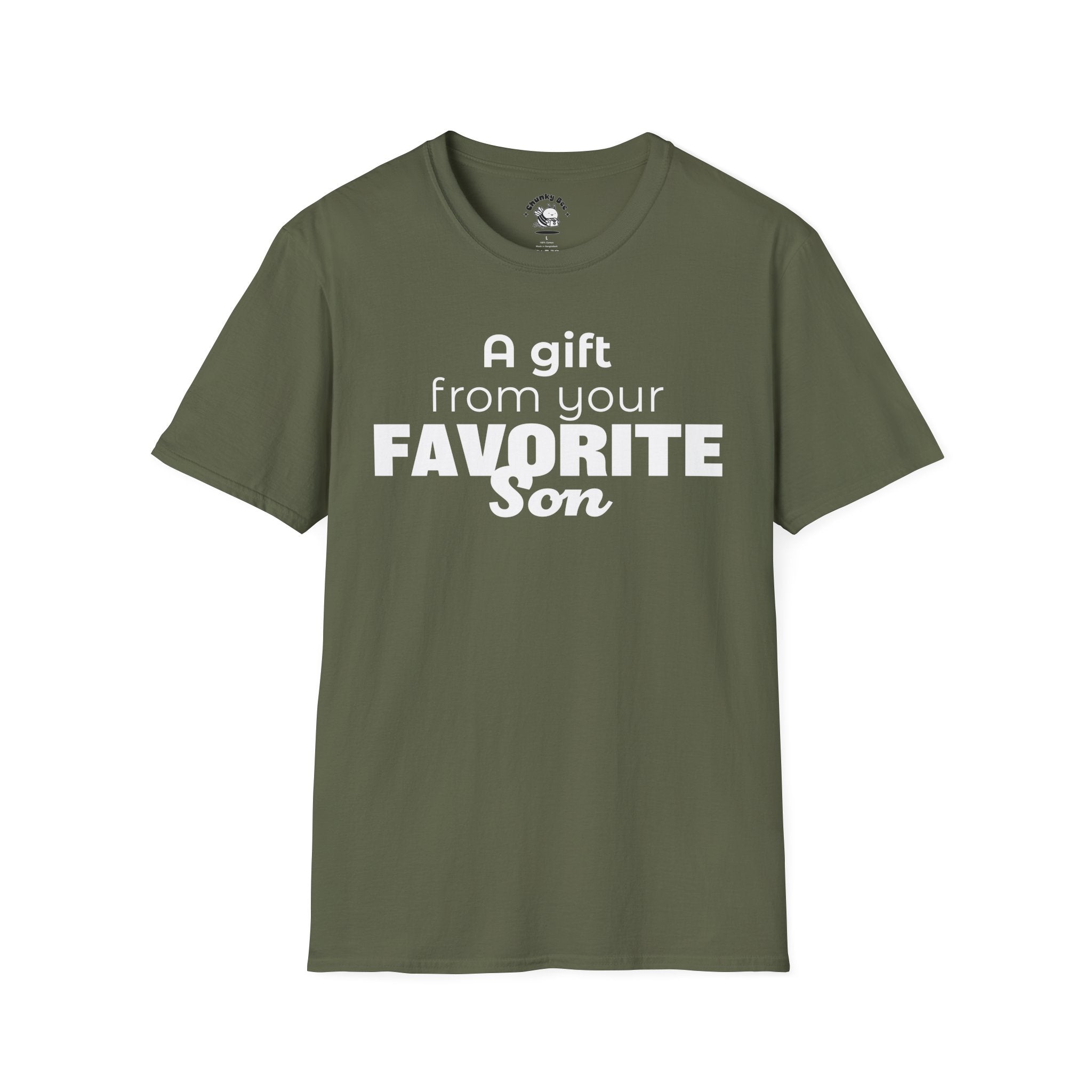 Favorite Son Gift for Mom T-Shirt – Funny Mother’s Day Shirt from Son | Mom Graphic Tee