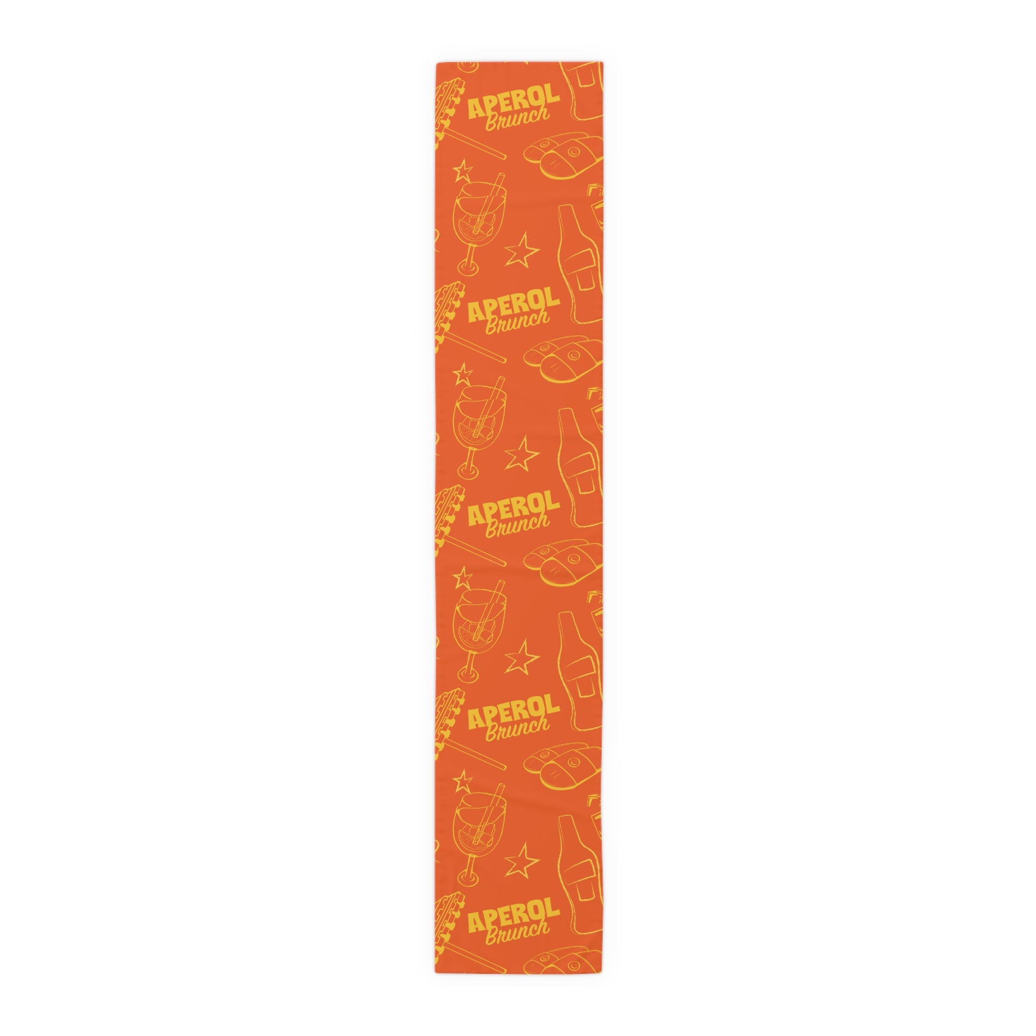 Aperol Brunch Table Runner - Orange and Yellow Brunch Inspired Design