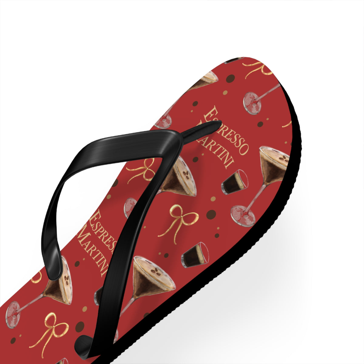 Espresso Martini Flip Flops — Red Espresso Collection Inspired Design