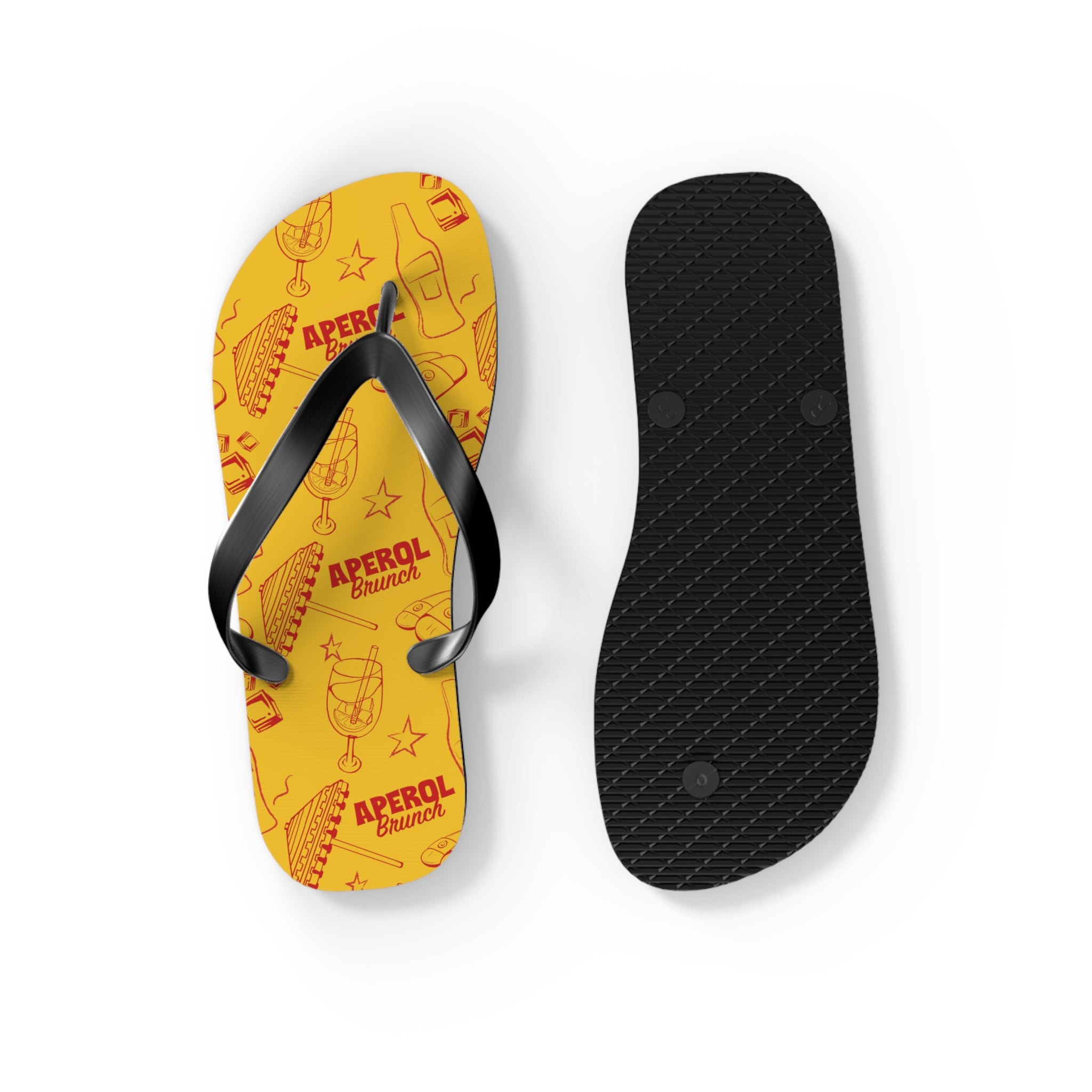 Aperol Brunch Flip Flops – Aperol Yellow Collection Inspired Design