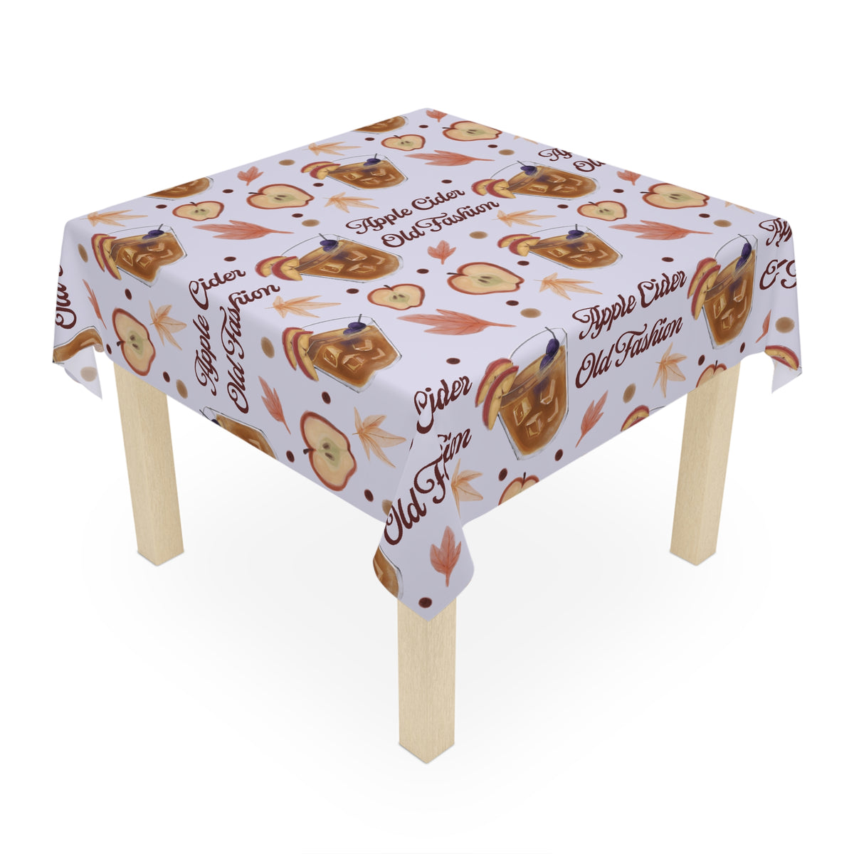 Apple Cider Old Fashioned Tablecloth — Light Violet Apple Cider Collection Inspired Design