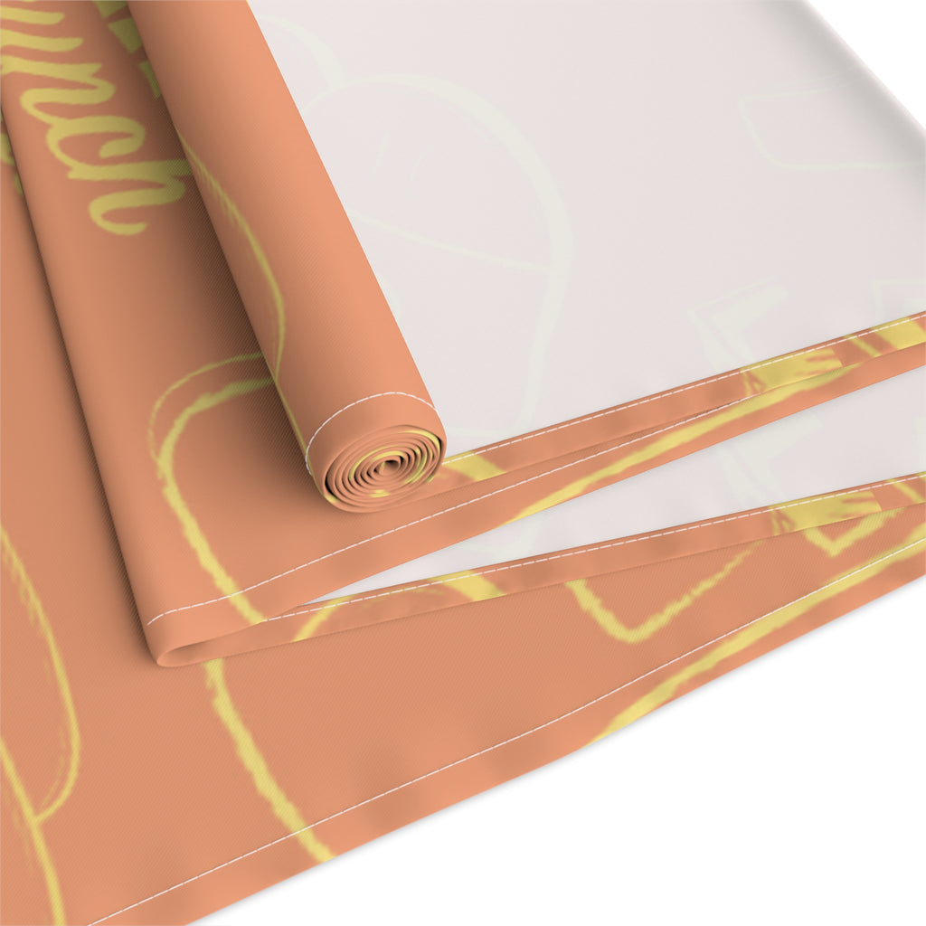 Aperol Brunch Table Runner - Orange and Yellow Brunch Inspired Design