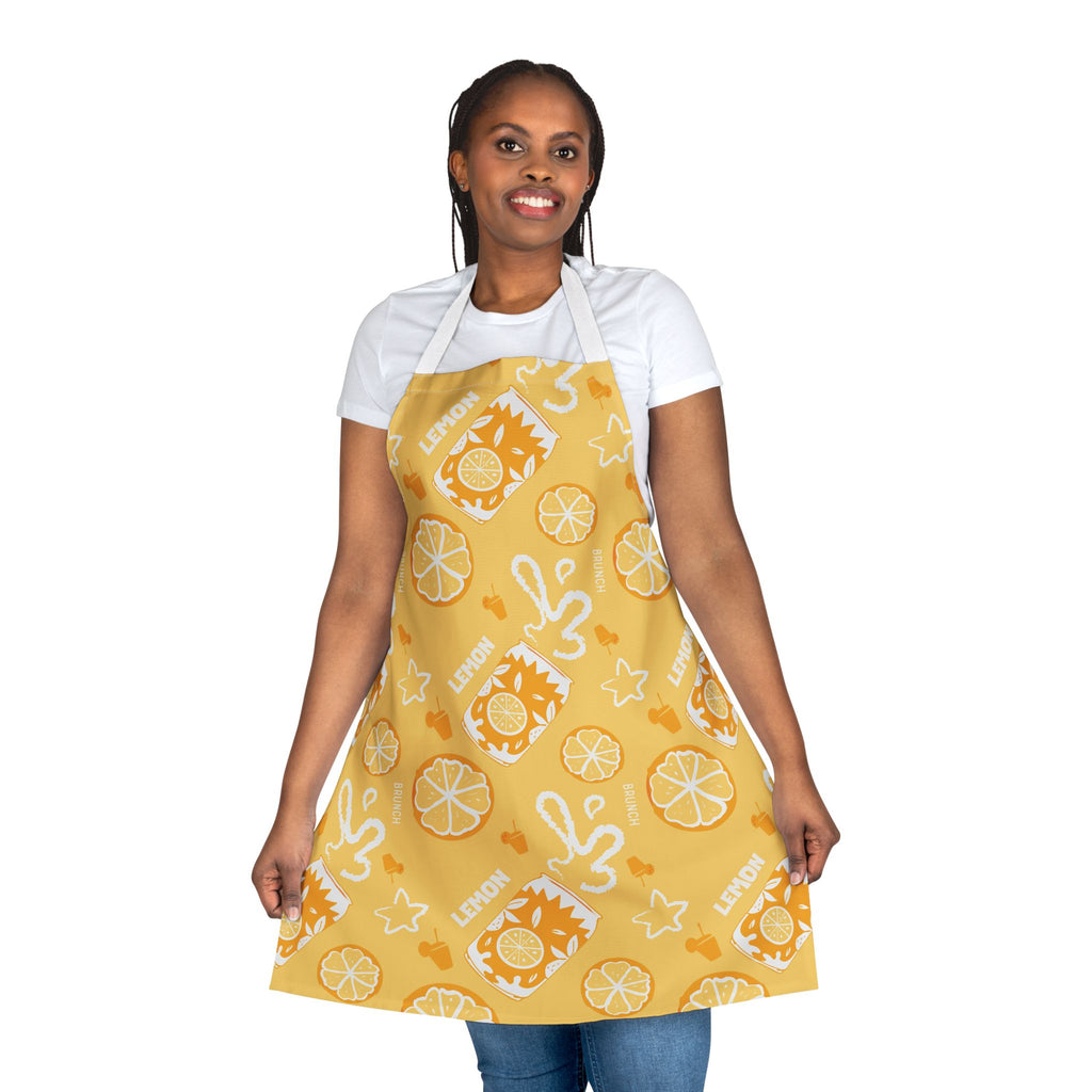 Lemon Brunch Fruit Pattern Apron — Lemon Brunch Collection Inspired Design