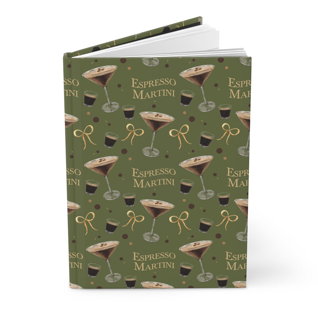 Espresso Martini Hardcover Journal – Olive Green Espresso Collection Inspired Design