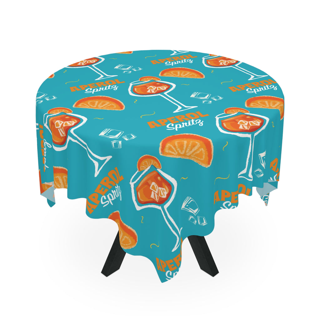 Aperol Spritz Tablecloth — Turquoise Spritz Collection Inspired Design