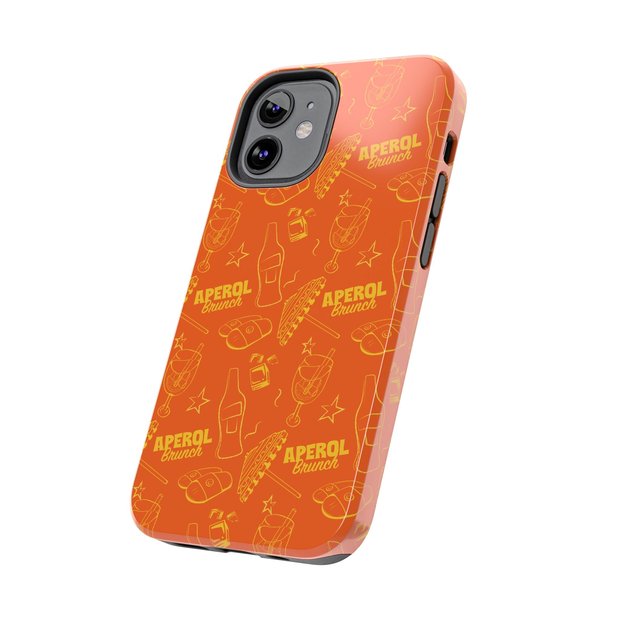 Aperol Brunch Collection Tough Phone Case - Orange and Yellow Brunch Inspired Design