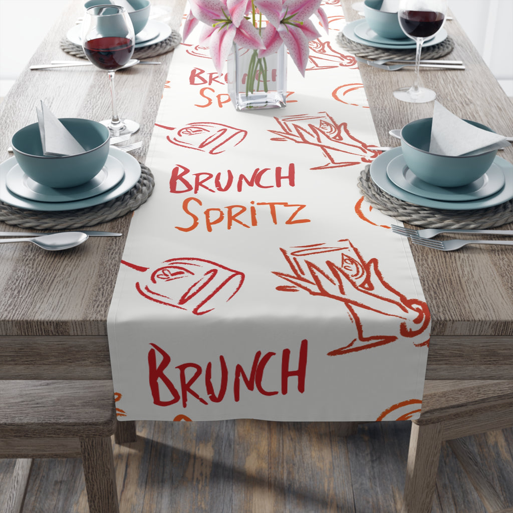 Brunch Spritz Table Runner — White Brunch Collection Inspired Design