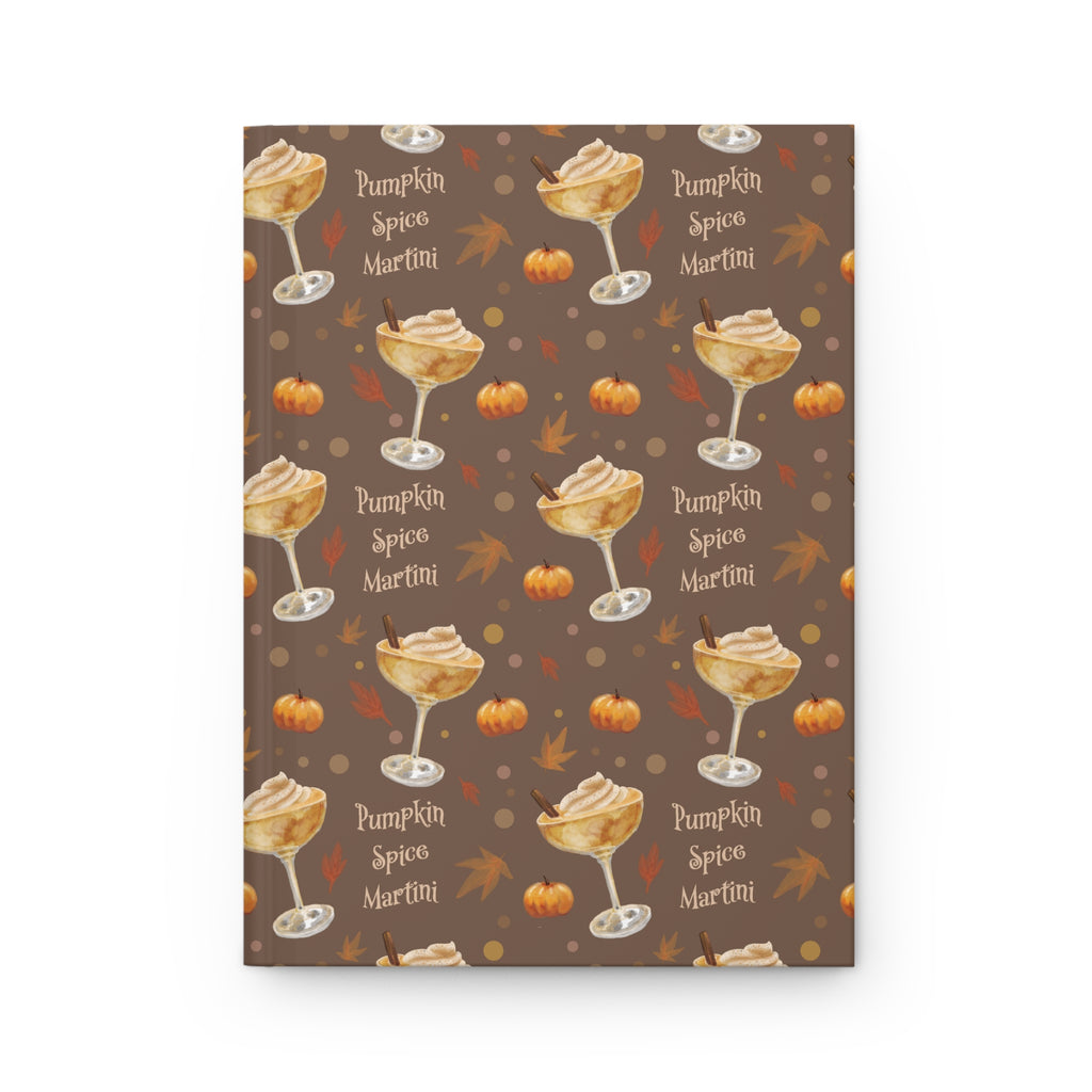 Pumpkin Spice Martini Hardcover Journal — Brown Pumpkin Collection Inspired Design