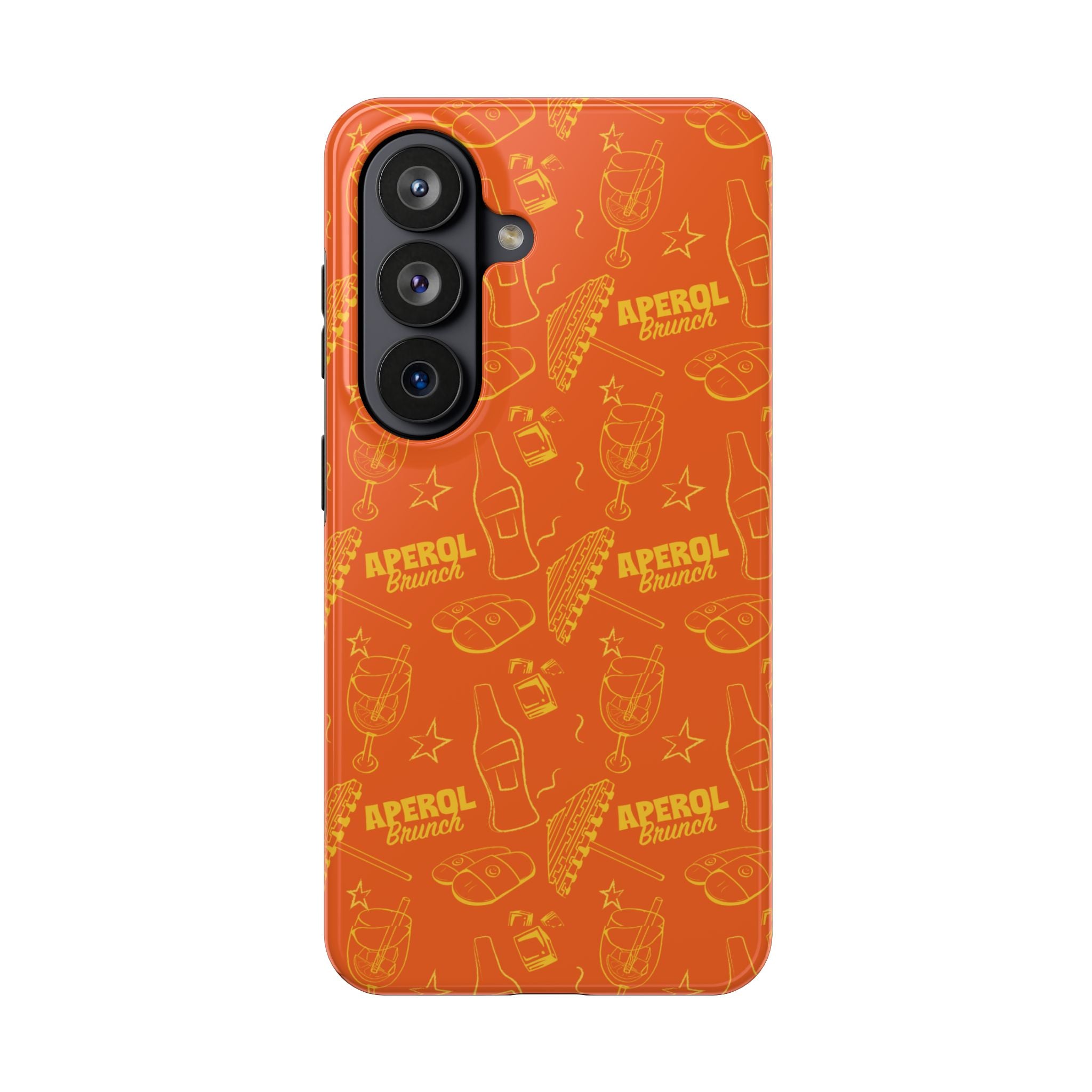 Aperol Brunch Collection Tough Phone Case - Orange and Yellow Brunch Inspired Design