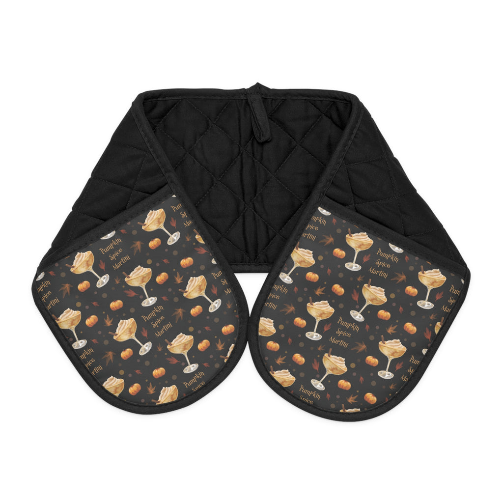 Pumpkin Spice Martini Double Oven Mitt — Black Pumpkin Collection Inspired Design