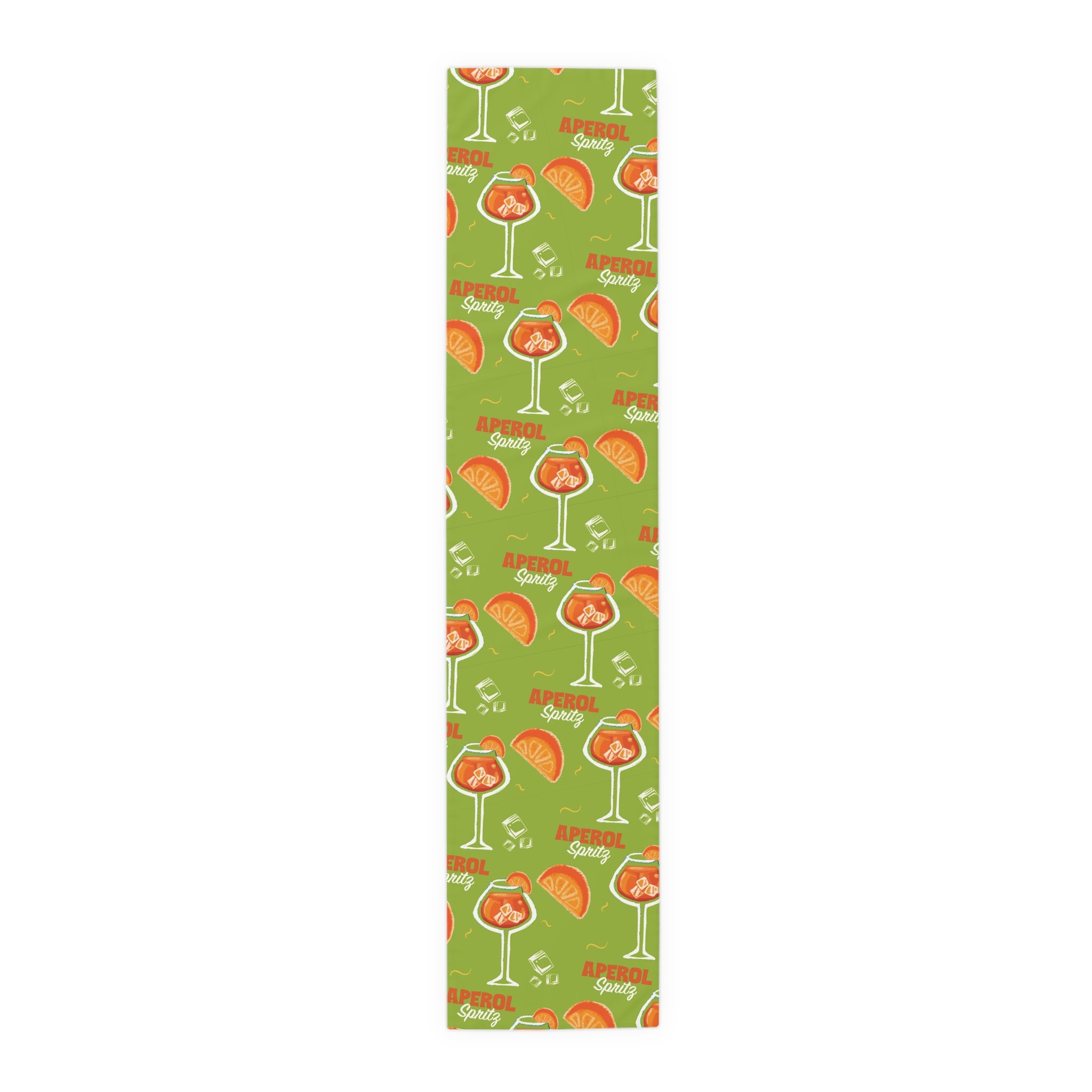 Aperol Spritz Table Runner – Green Cocktail Party Decor