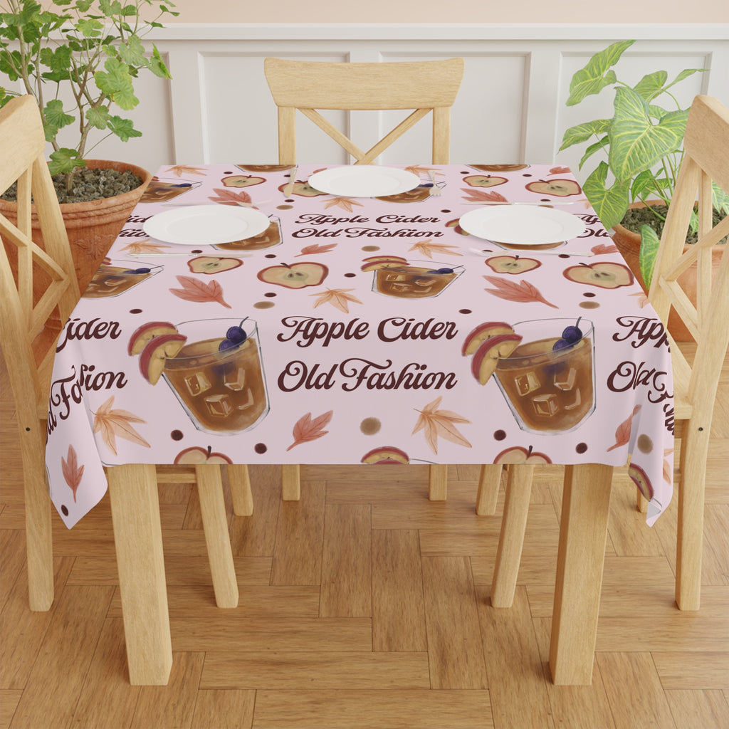 Apple Cider Old Fashioned Tablecloth — Light Pink Apple Cider Collection Inspired Design