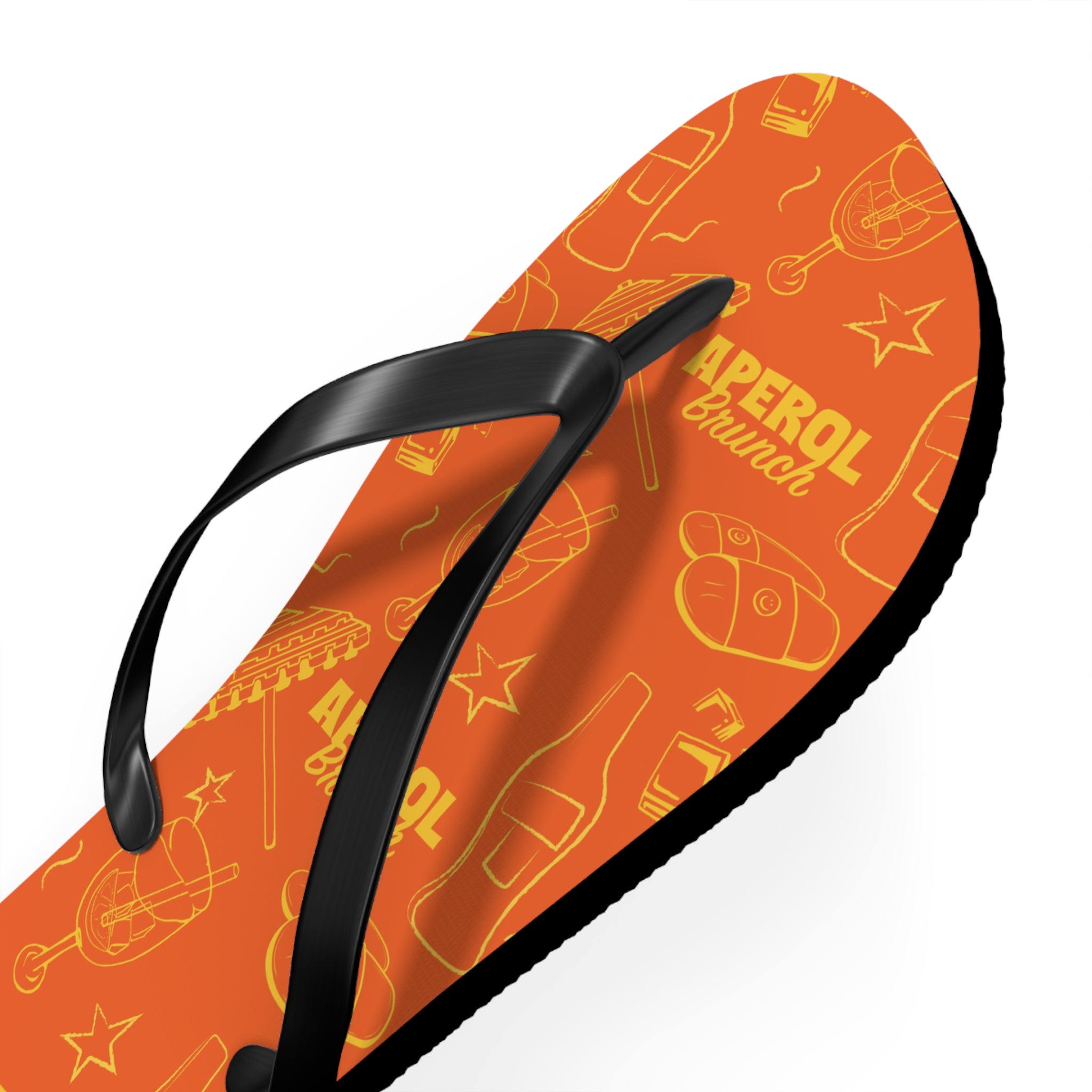Aperol Brunch Flip Flops – Orange and Yellow Brunch Collection Inspired Design