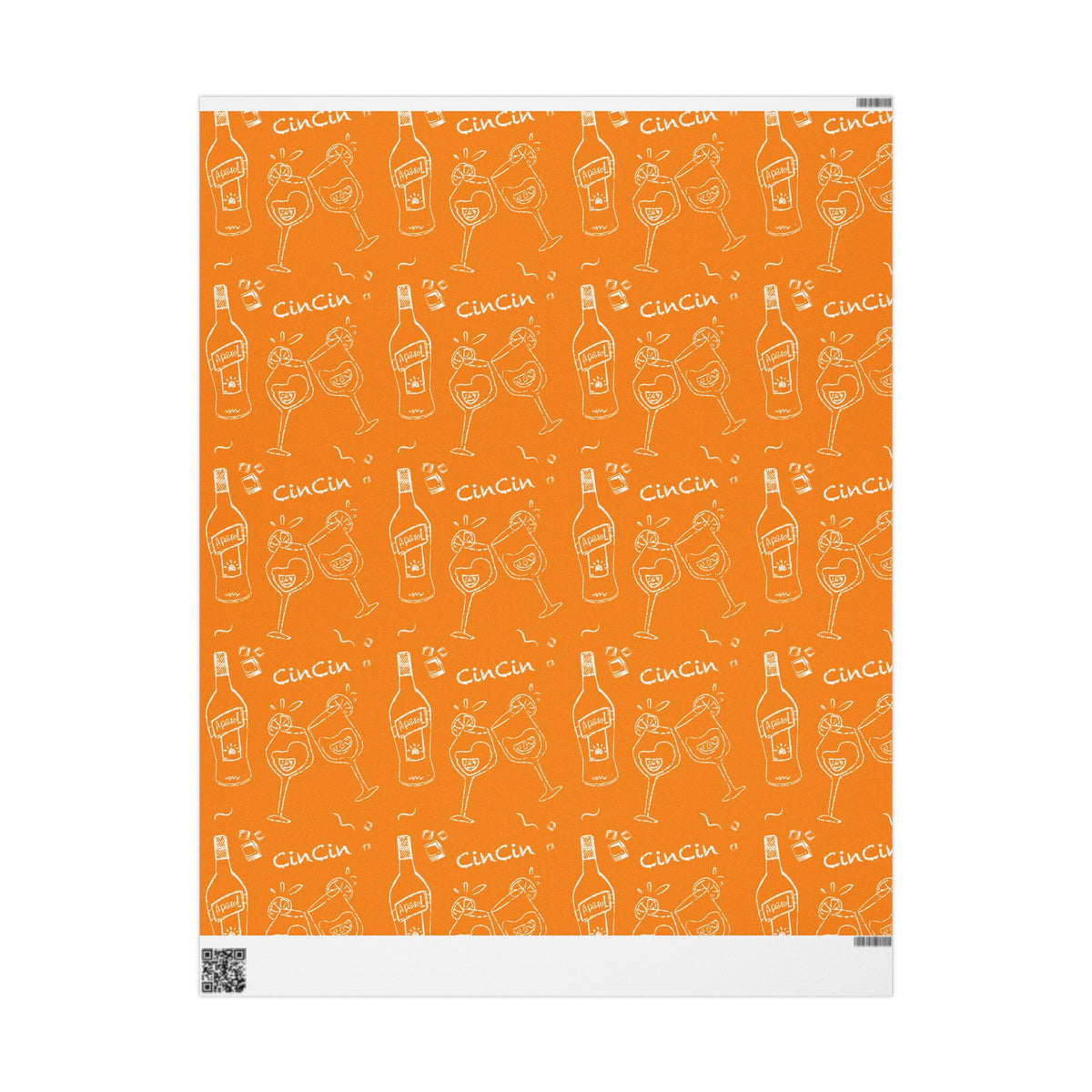 Cin Cin Peel Wrapping Paper Roll — Orange Cin Cin Collection Inspired Design
