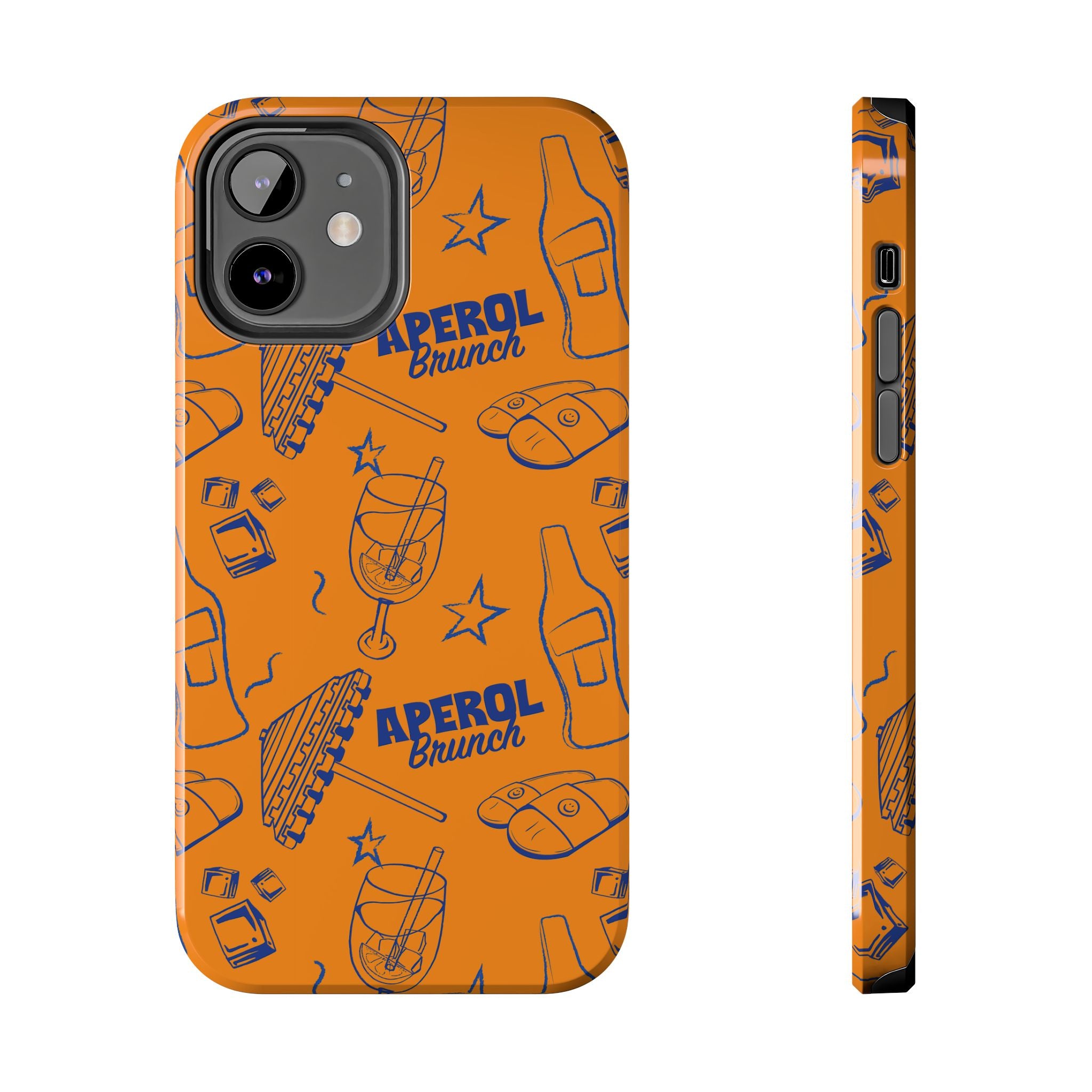 Aperol Brunch Tough Phone Case — Orange Cocktail Pattern