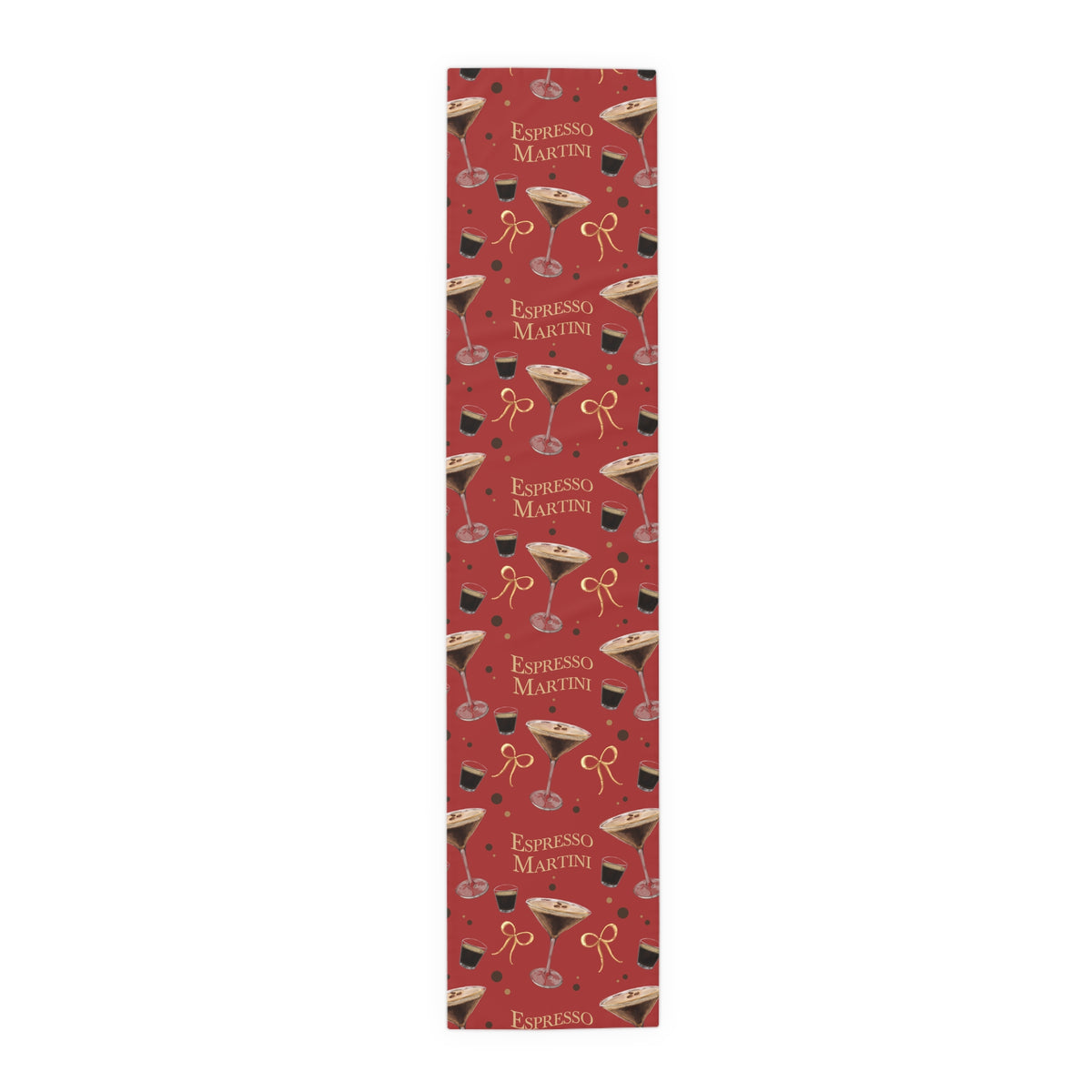 Espresso Martini Table Runner — Red Espresso Collection Inspired Design