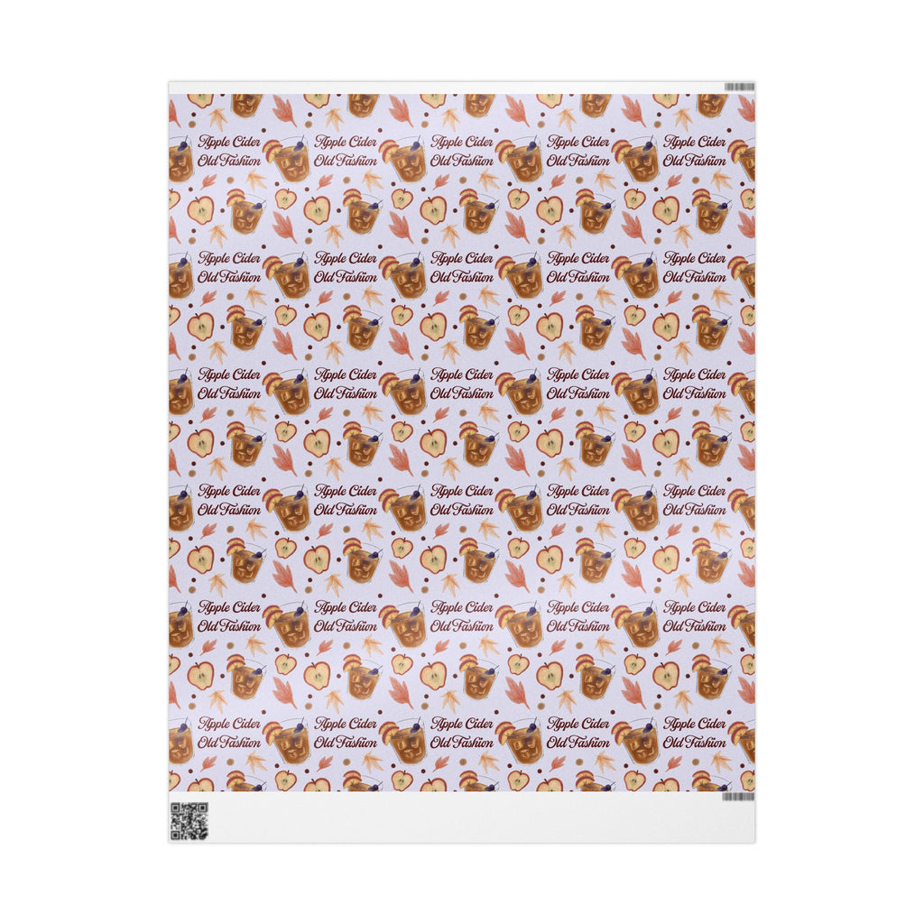 Apple Cider Old Fashioned Wrapping Paper Roll — Light Violet Apple Cider Collection Inspired Design