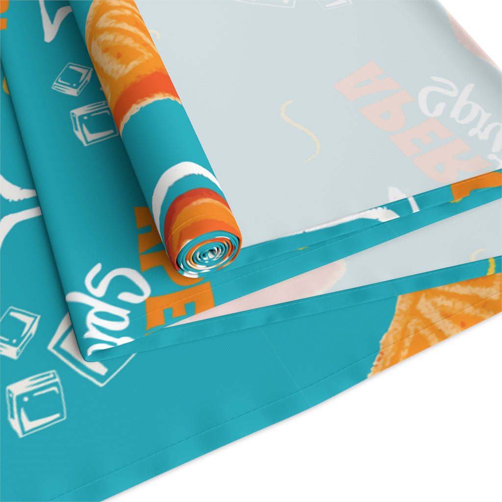 Aperol Spritz Table Runner – Turquoise Cocktail Party Decor