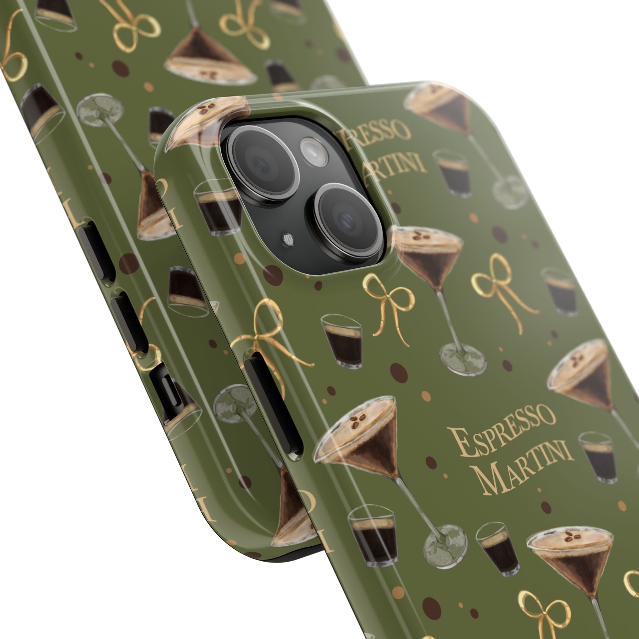 Espresso Martini Tough Phone Case — Olive Green Espresso Collection Inspired Design