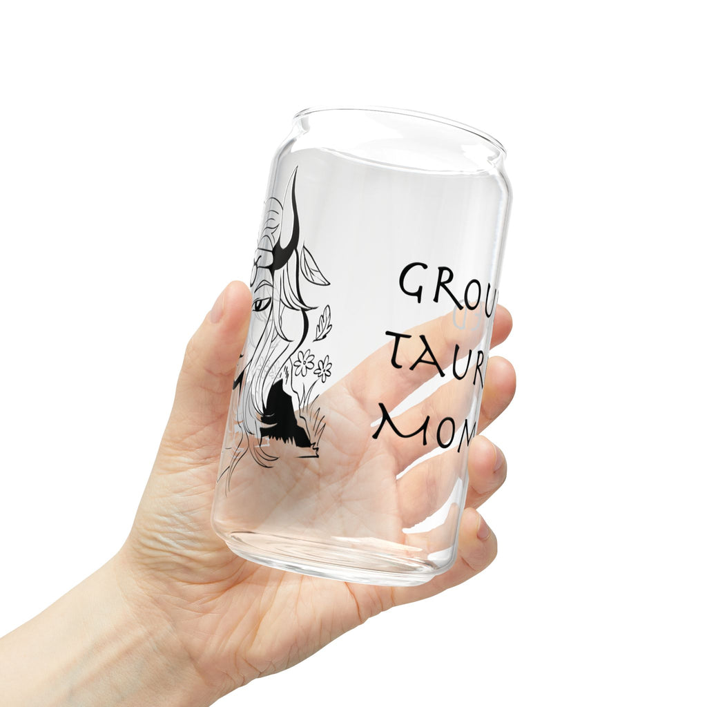 Taurus Mom Glass Cup – 16oz Zodiac Gift for Mom | Astrology Drinkware