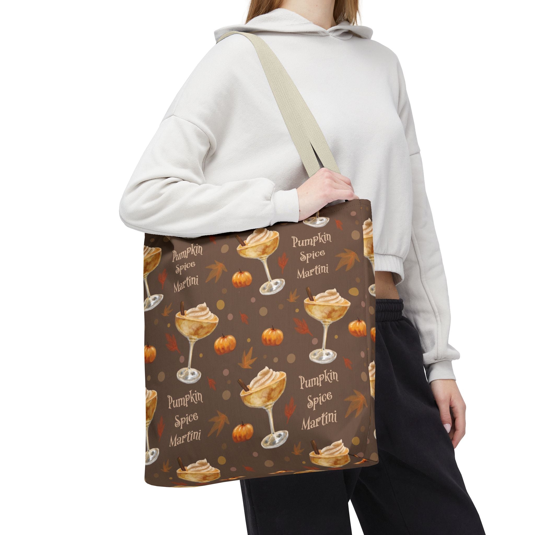 Pumpkin Spice Martini Tote Bag — Brown Pumpkin Collection Inspired Design