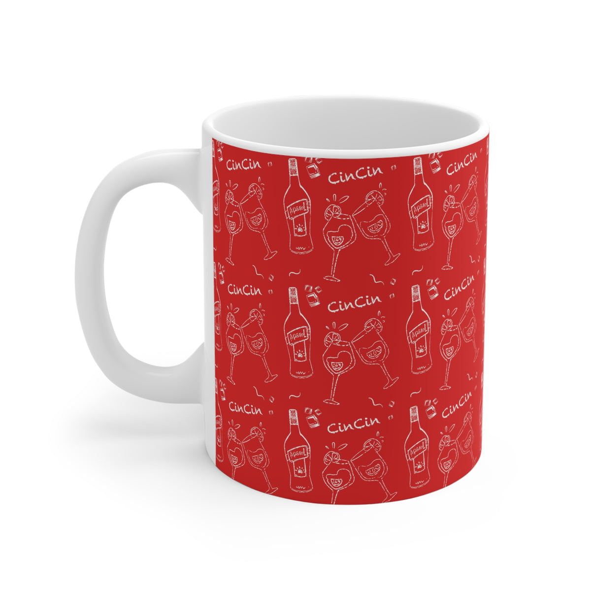 Cin Cin 11oz Coffee Mug — Red Cin Cin Collection Inspired Design