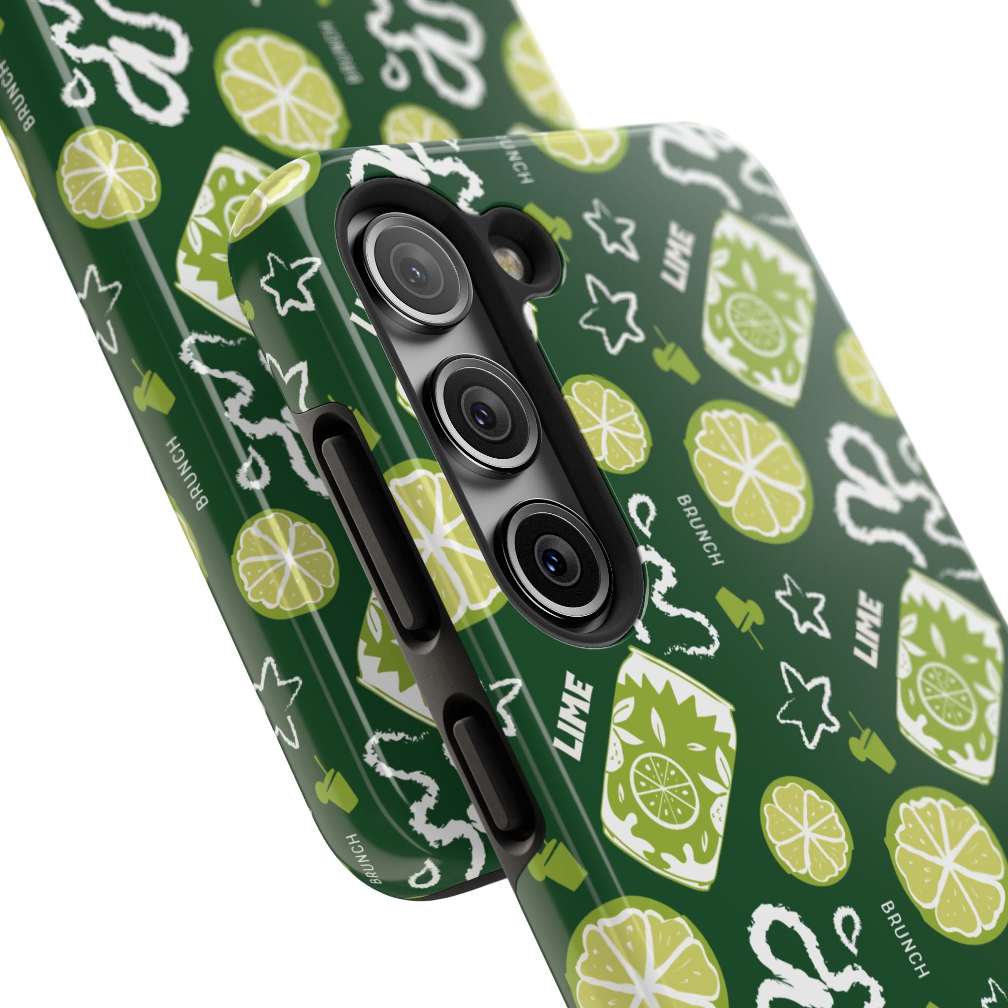 Lime Brunch Fruit Collection Tough Phone Case — Green Aperol Inspired Design