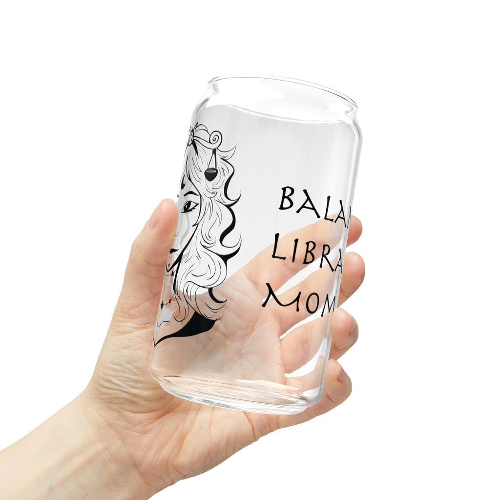 Libra Mom Glass Cup – 16oz Zodiac Gift for Mom | Astrology Drinkware