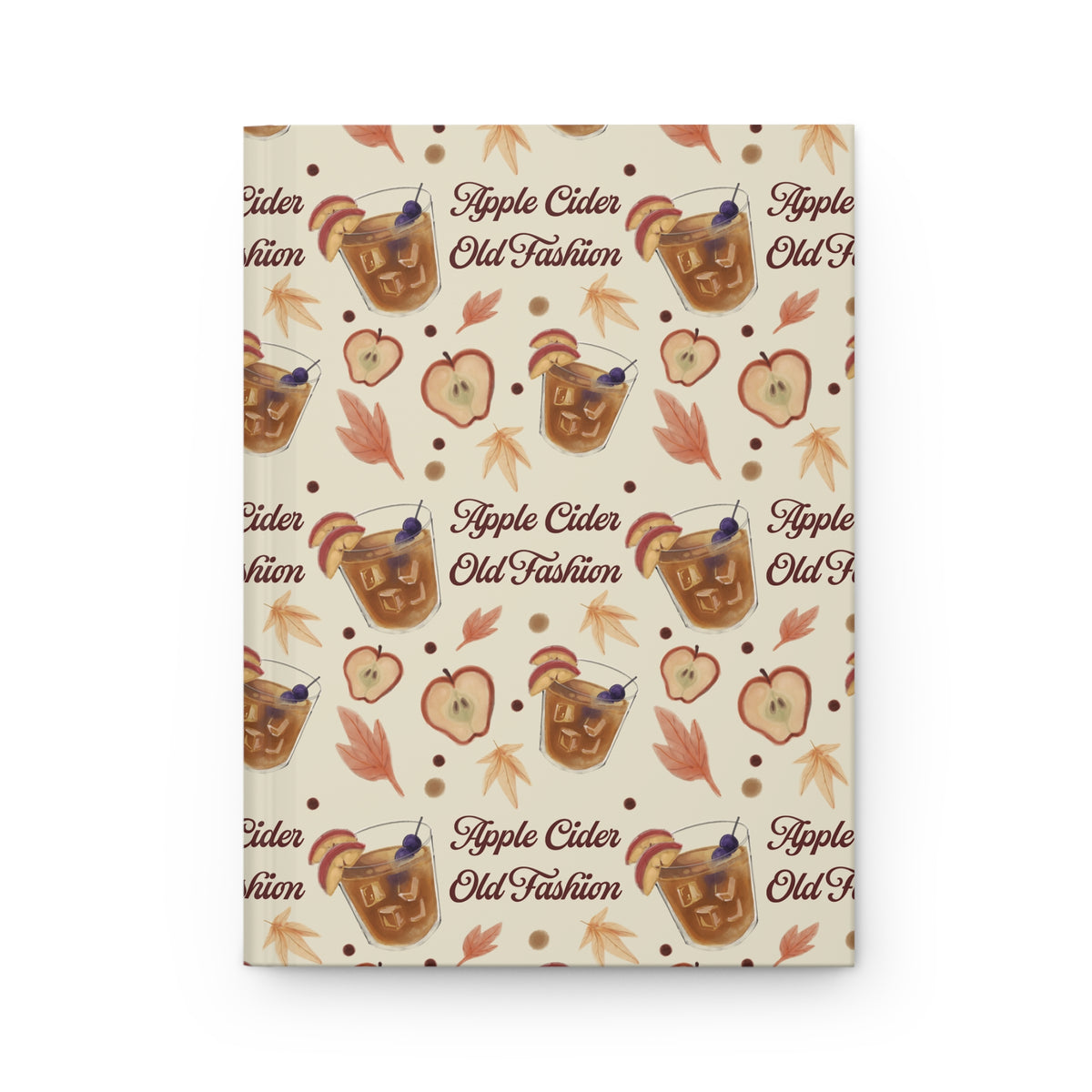 Apple Cider Old Fashioned Hardcover Journal — Beige Apple Cider Collection Inspired Design