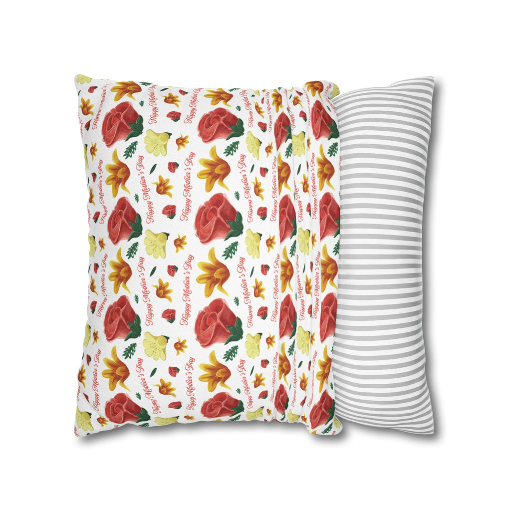 Gift for Mom Floral Throw Pillow Cover – Mother’s Day Botanical Cushion | Spring Home Decor