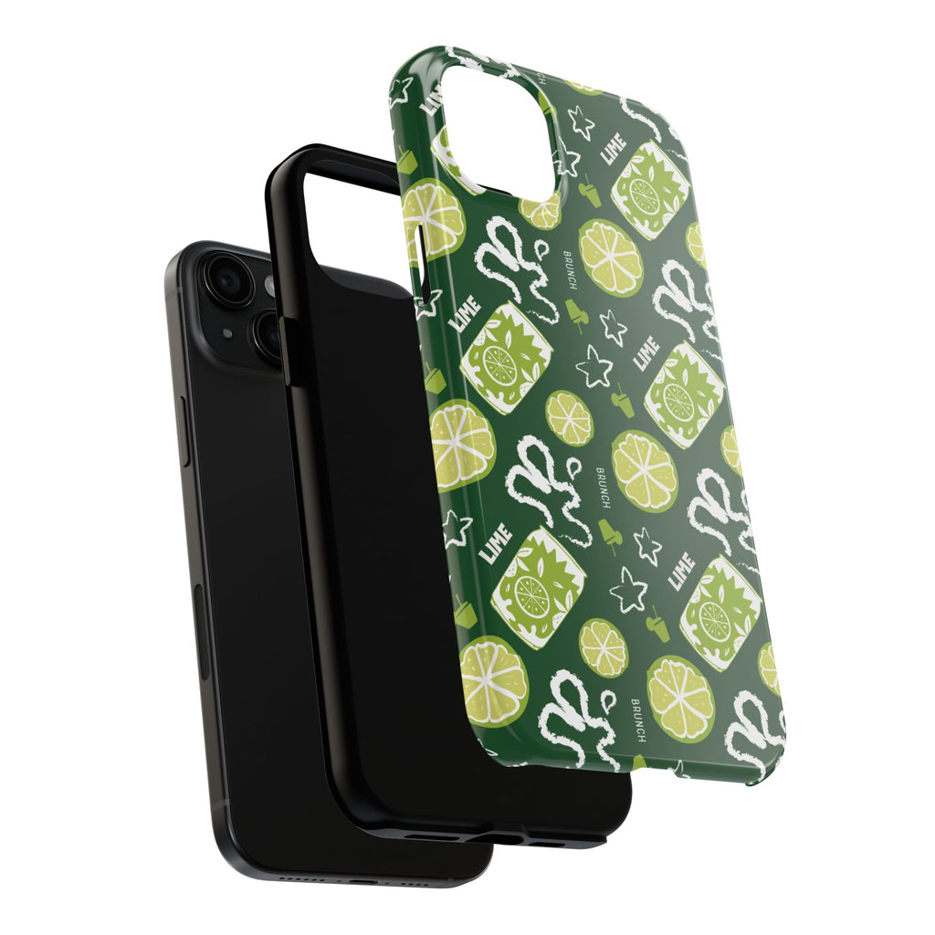 Lime Brunch Fruit Collection Tough Phone Case — Green Aperol Inspired Design