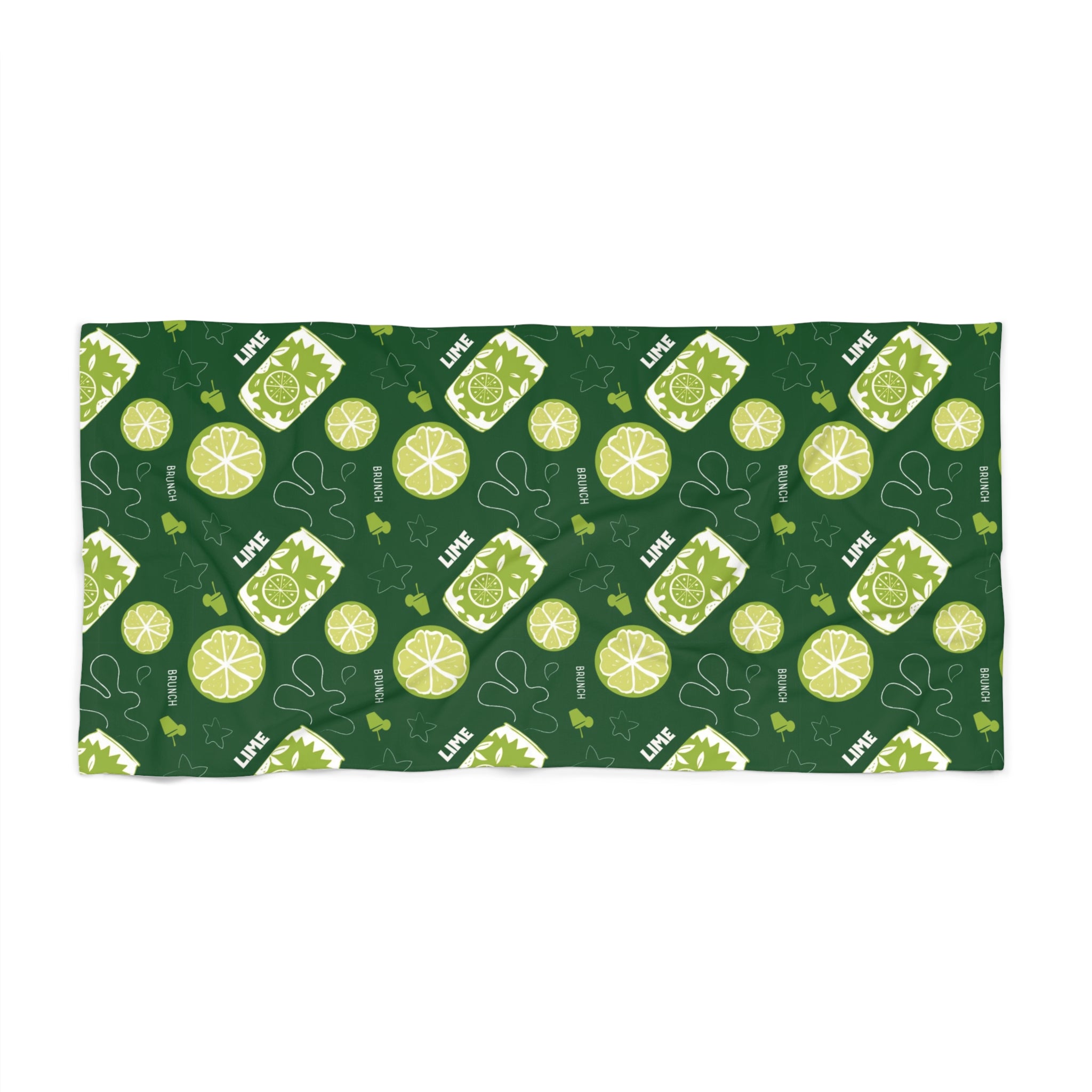 Lime Brunch Beach Towel – Aperol Inspired Summer Towel