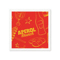 Aperol Brunch Cocktail Napkins (Pack of 50) – Red Paper Napkins, Cocktail Party Decor, Brunch Beverage Napkins, Hostess Gift