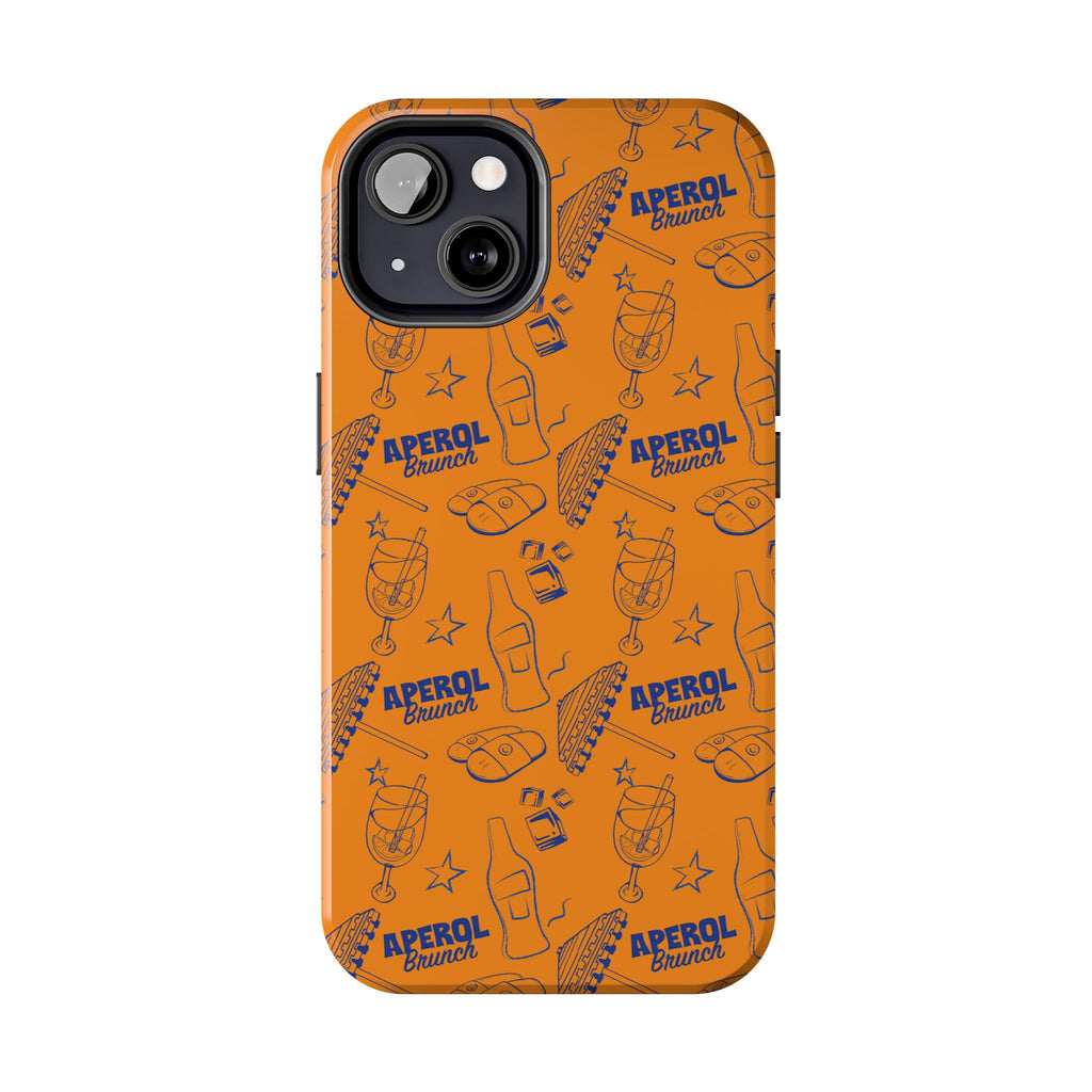 Aperol Brunch Collection Tough Phone Case — Orange and Blue Aperol Inspired Design