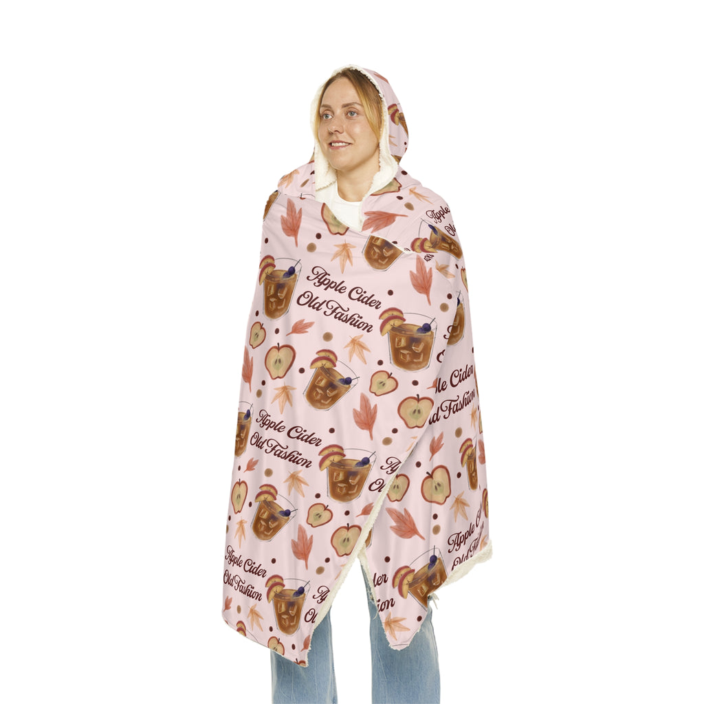 Apple Cider Old Fashion Hooded Throw Blanket – Light Pink Apple Cider Collection Inspired Design