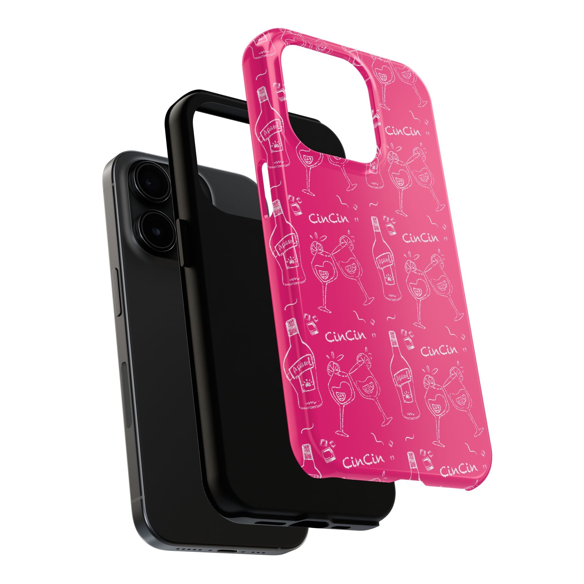 Cin Cin Spritz Tough Phone Case — Magenta Citrus Cocktail Pattern