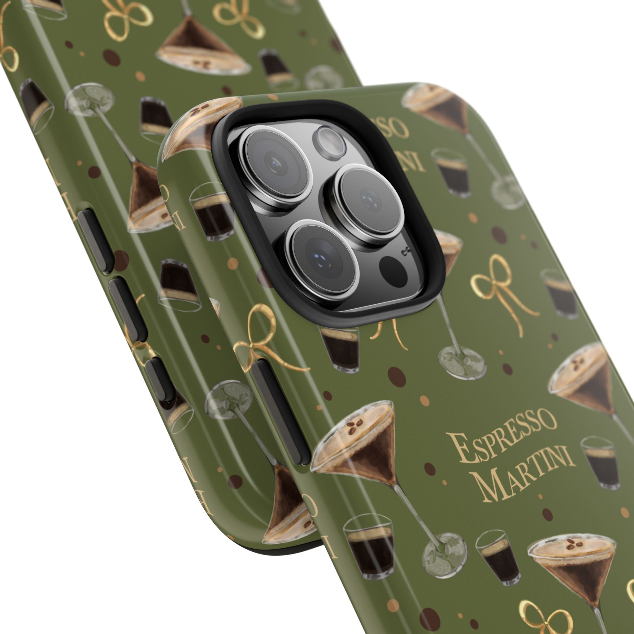 Espresso Martini Tough Phone Case — Olive Green Espresso Collection Inspired Design