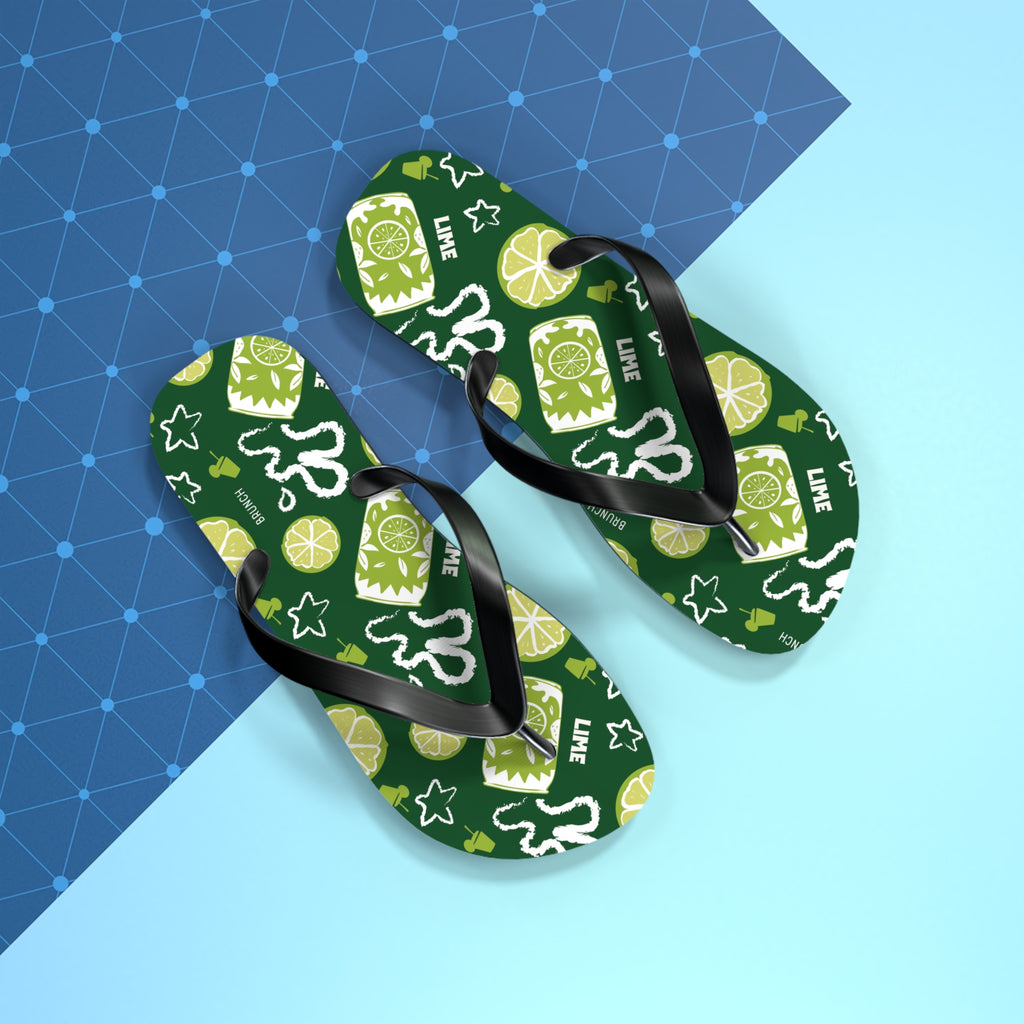 Lime Fruit Brunch Flip Flops – Lime Brunch Collection Inspired Design