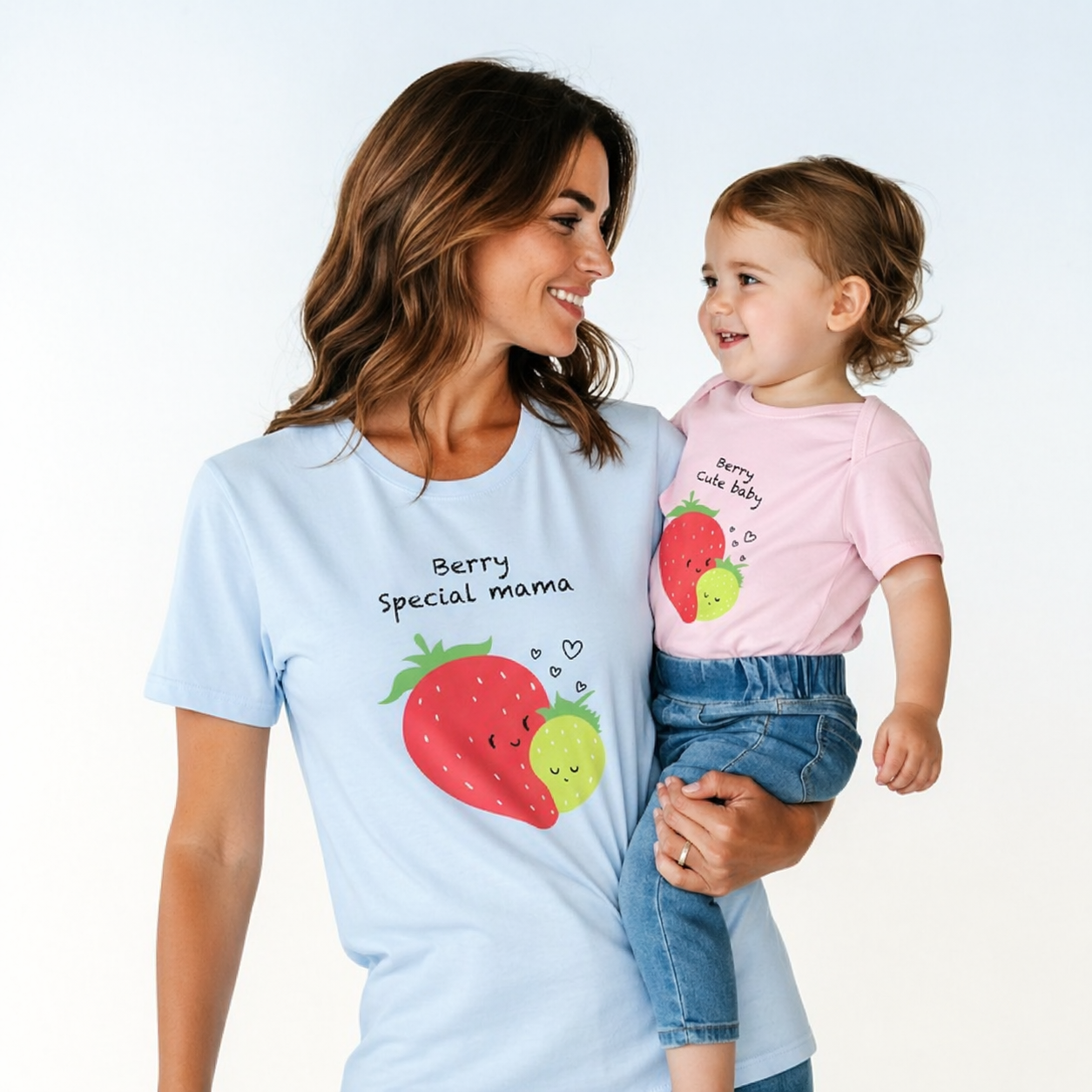 Mama & Baby Matching Set – Berry Cute Bodysuit + Mama Tee