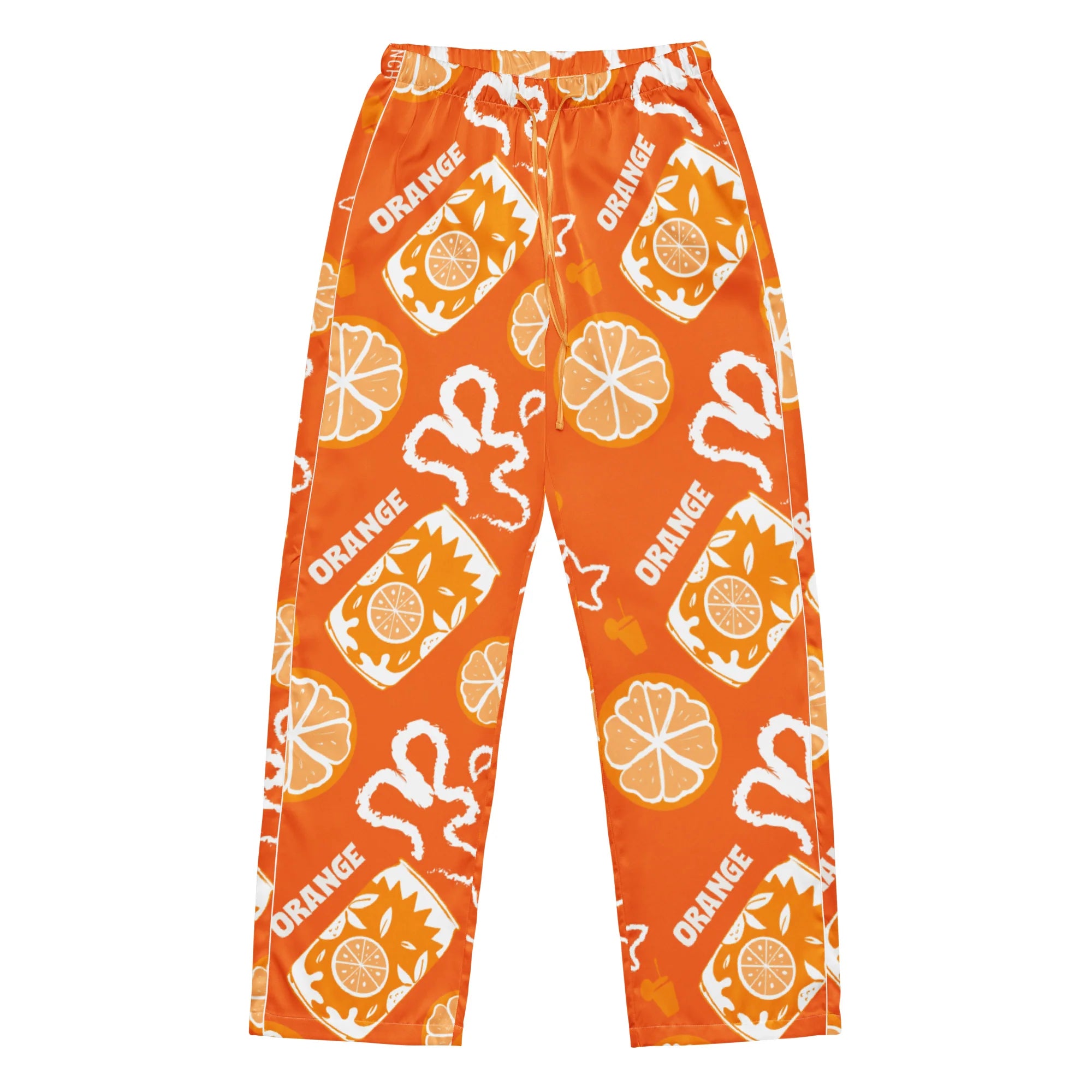 Orange Brunch Women's Pajama Set | Button-Up Shirt & Pants | Citrus Fruit Print Loungewear | Girls Trip & Brunch Gift