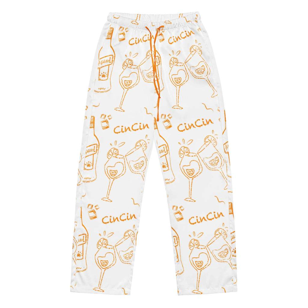 Cin Cin White Women's Pajama Set | Button-Up Shirt & Pants | Cocktail Print Loungewear | Aperitivo Pajamas | Brunch & Girls Trip Gift