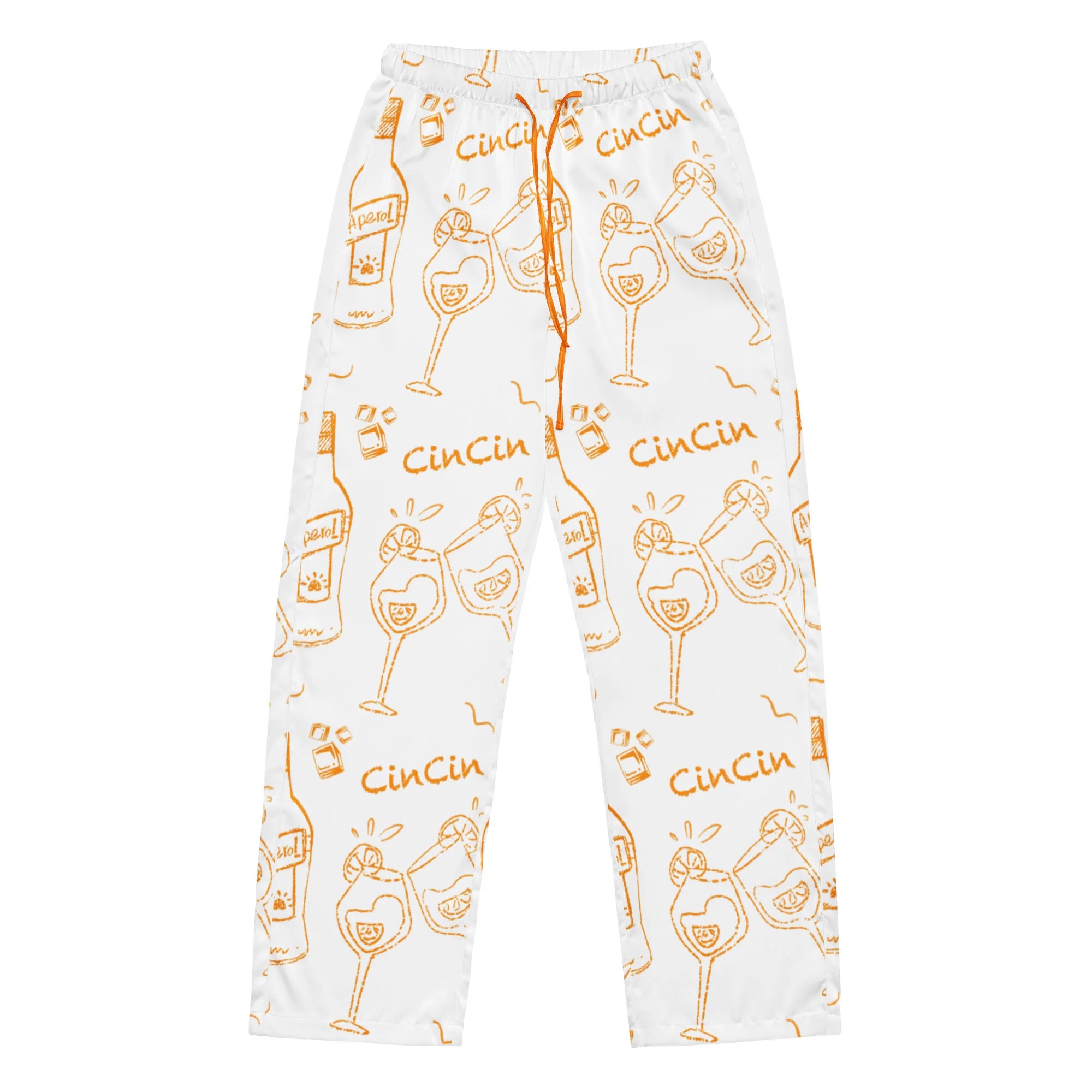 Cin Cin White Women's Pajama Set | Button-Up Shirt & Pants | Cocktail Print Loungewear | Aperitivo Pajamas | Brunch & Girls Trip Gift