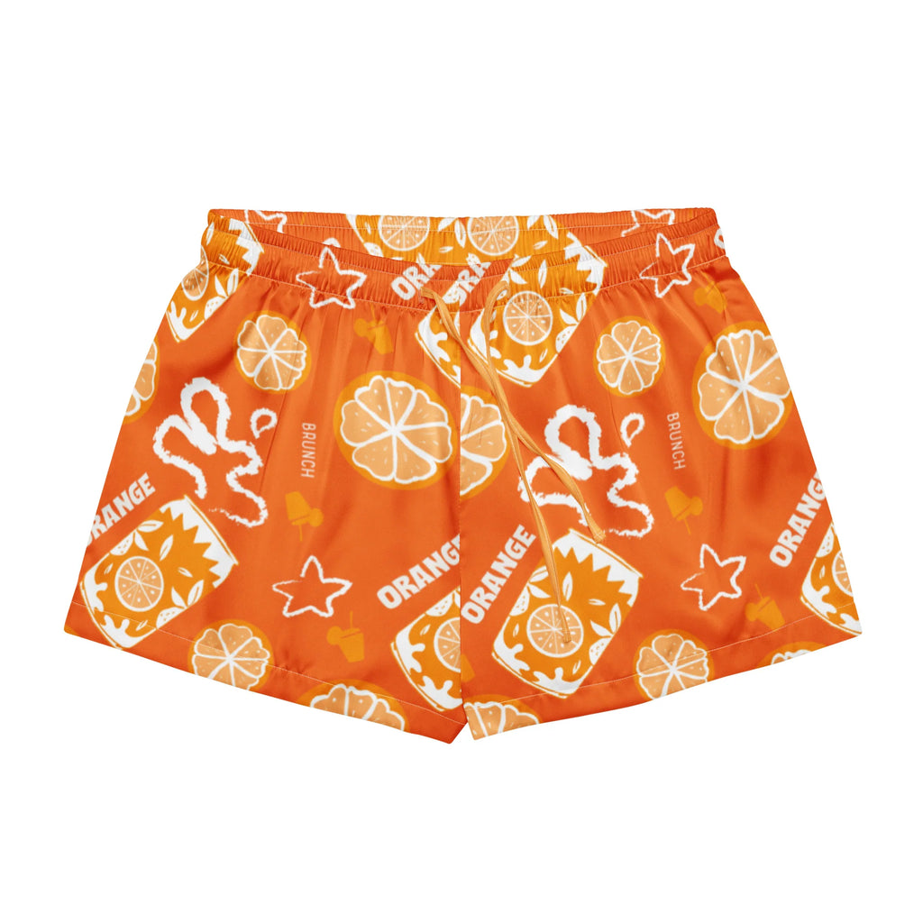 Orange Brunch Women's Pajama Set | Button-Up Shirt & Shorts | Citrus Fruit Print Loungewear | Girls Trip & Brunch Gift