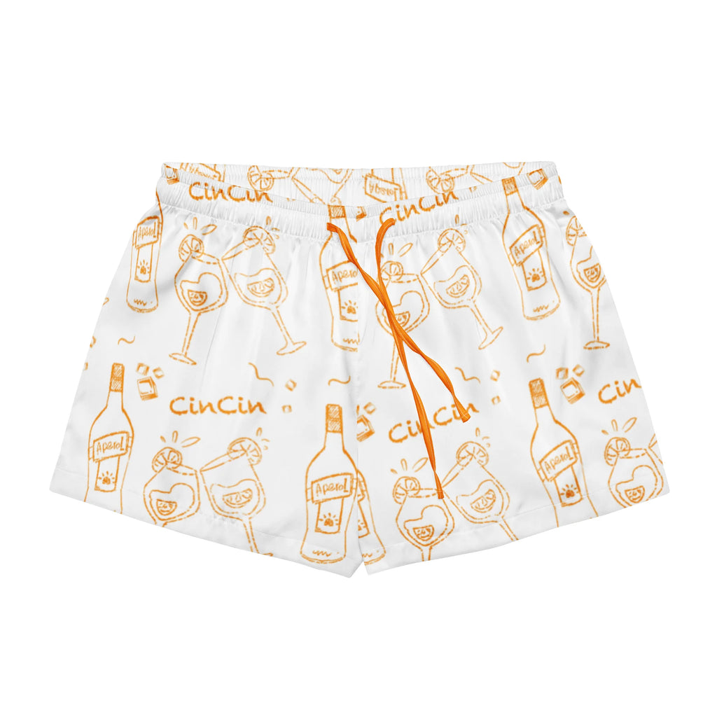 Cin Cin White Women's Pajama Set | Button-Up Shirt & Shorts | Cocktail Print Loungewear | Aperitivo Pajamas | Brunch & Girls Trip Gift