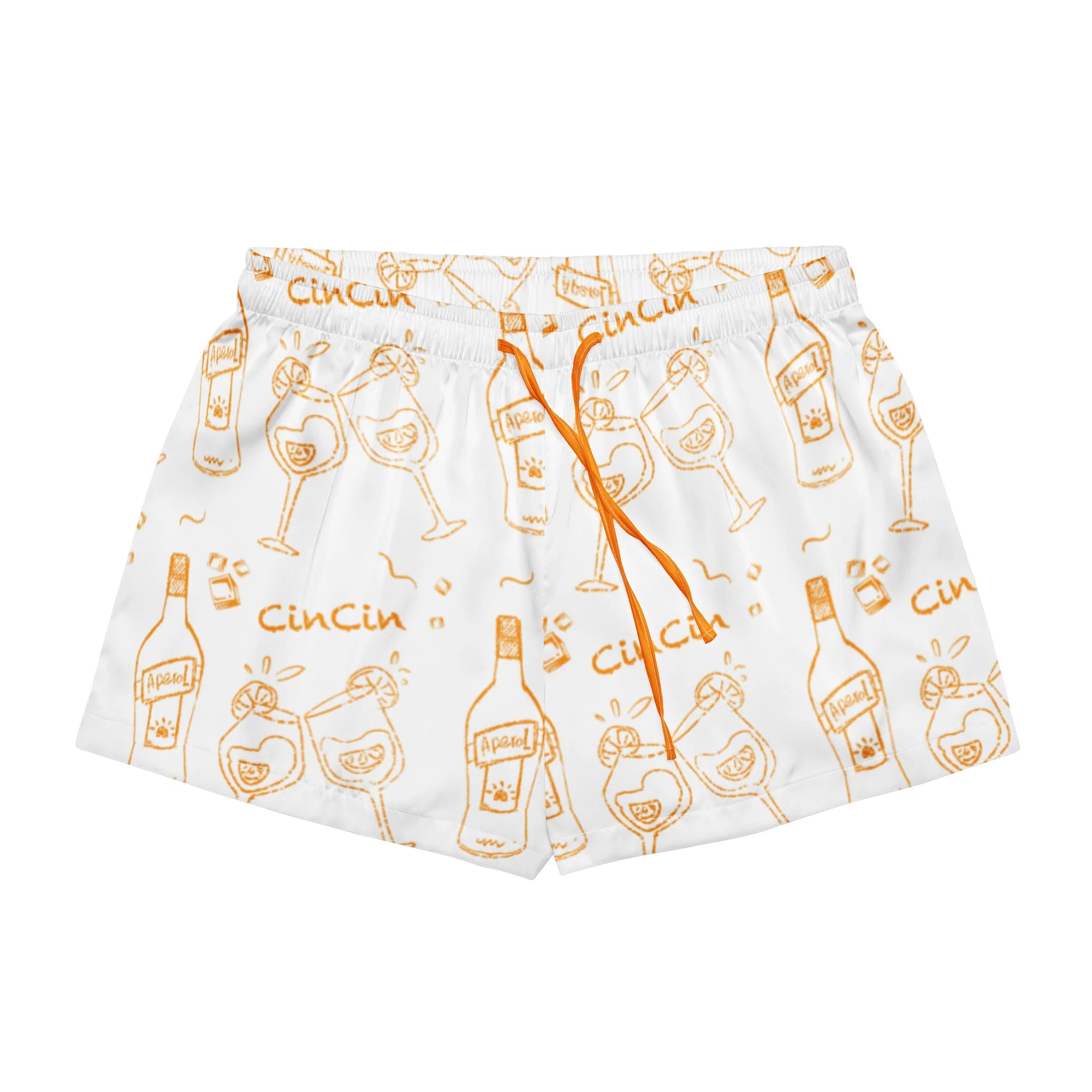 Cin Cin White Women's Pajama Set | Button-Up Shirt & Shorts | Cocktail Print Loungewear | Aperitivo Pajamas | Brunch & Girls Trip Gift